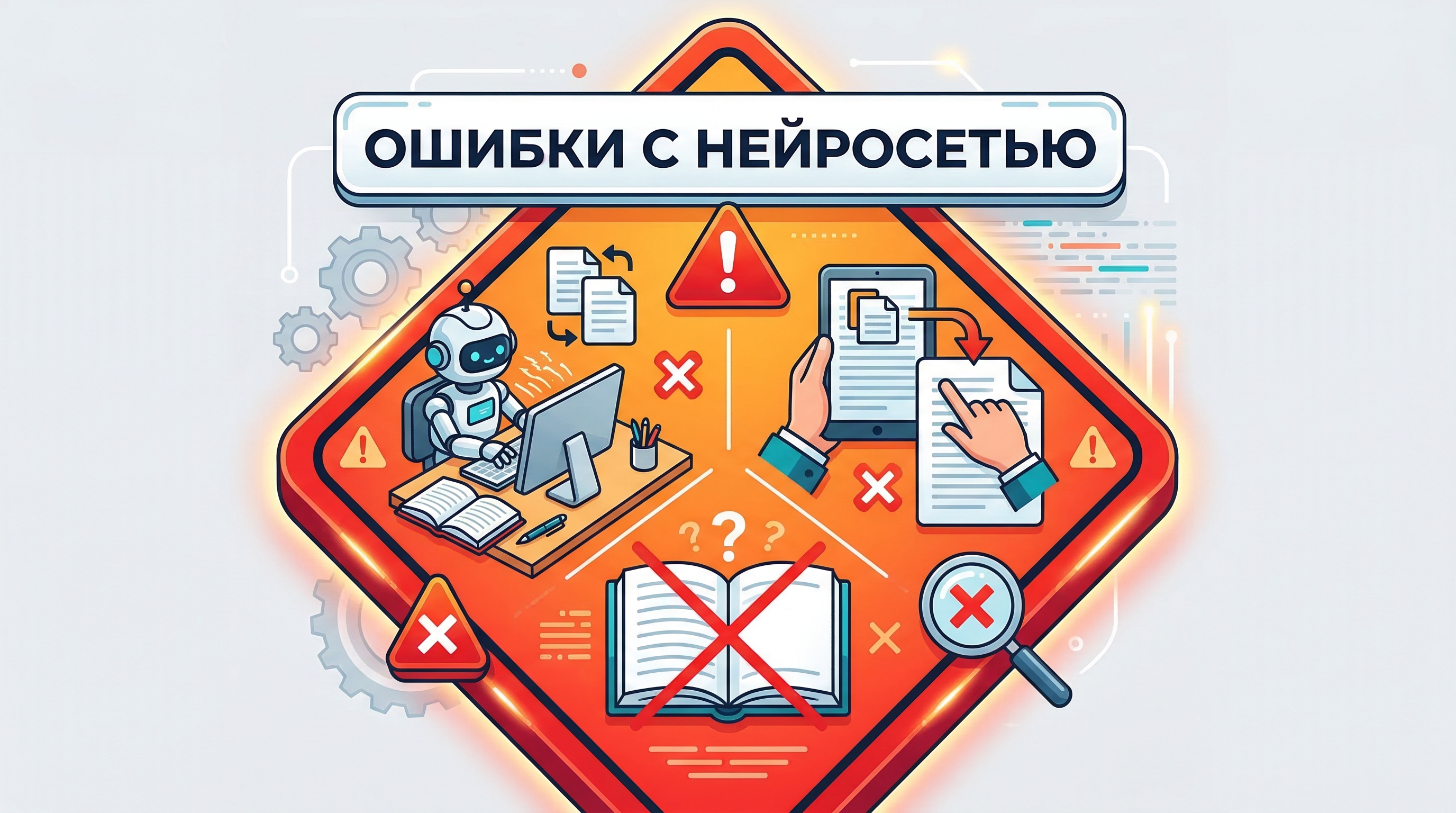 Типичные ошибки при использовании нейросети для научной статьи — иллюстрация