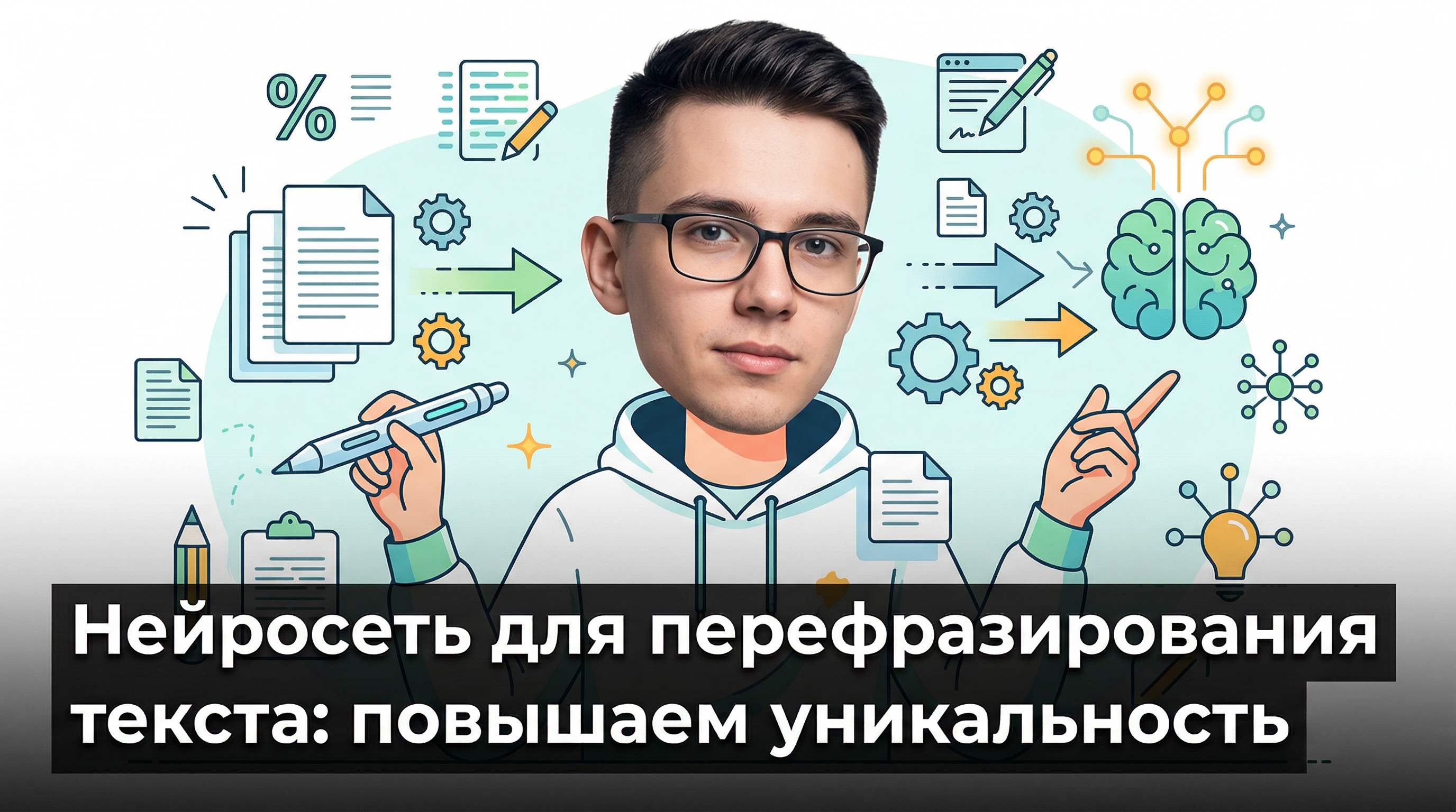 Нейросеть для перефразирования текста: повышаем уникальность — обложка статьи