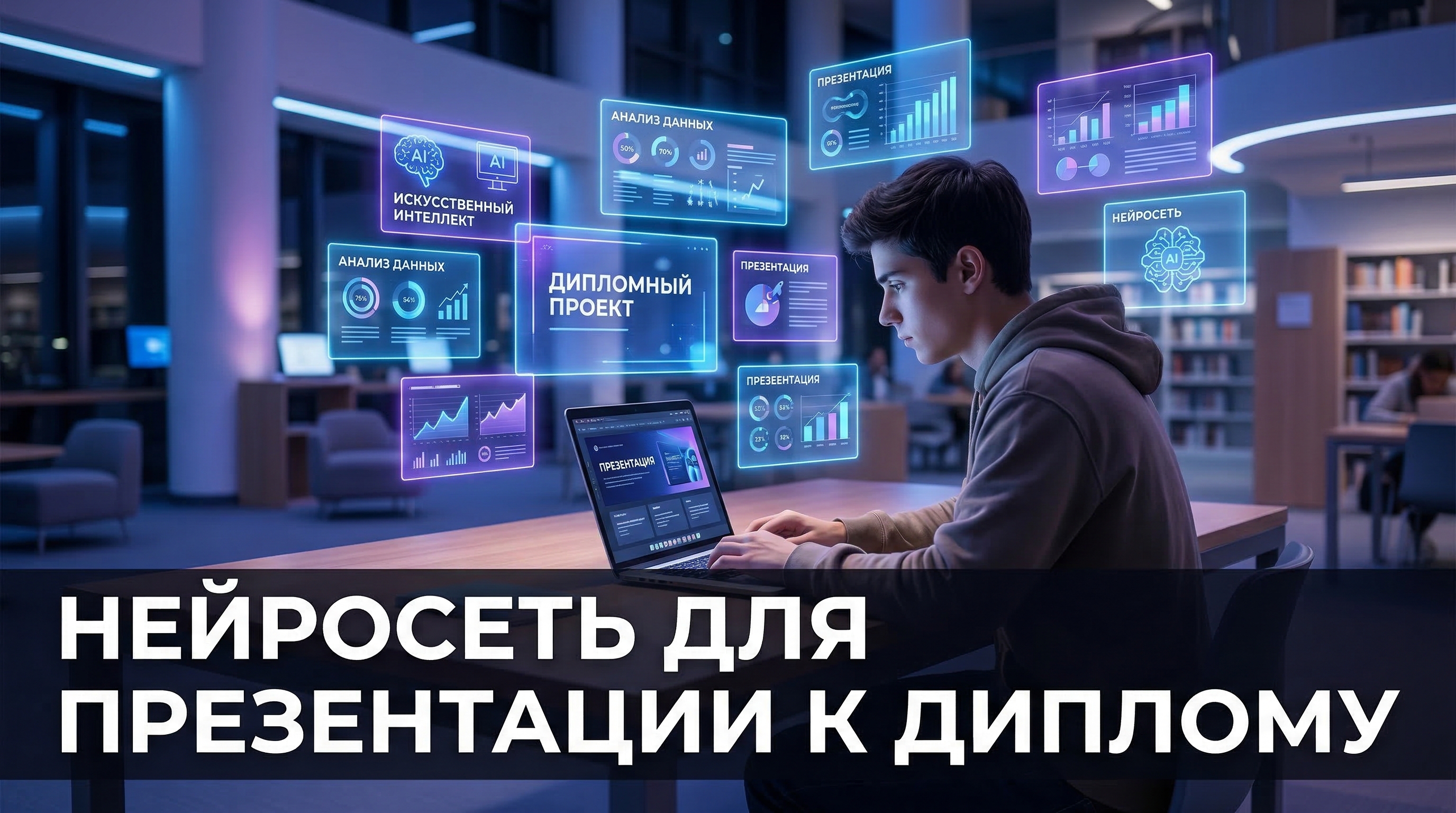 Нейросеть для презентации к диплому — студент создаёт слайды с помощью ИИ