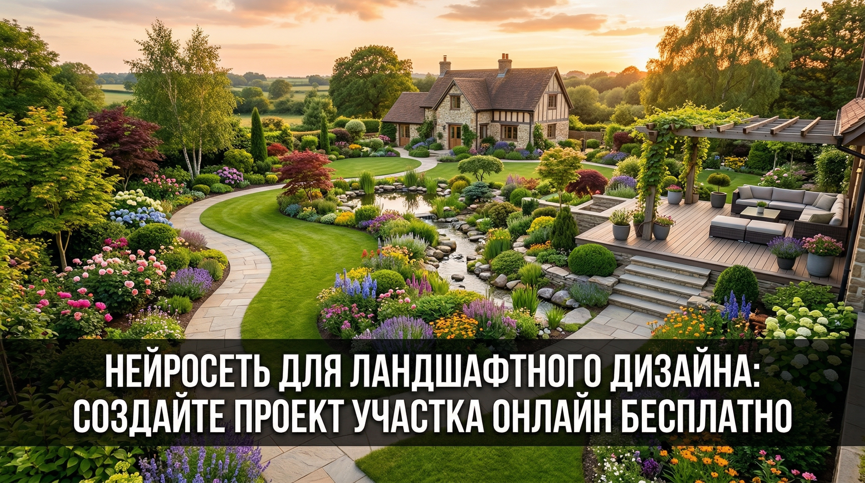 Нейросеть для ландшафтного дизайна — создание проекта участка онлайн бесплатно с помощью ИИ