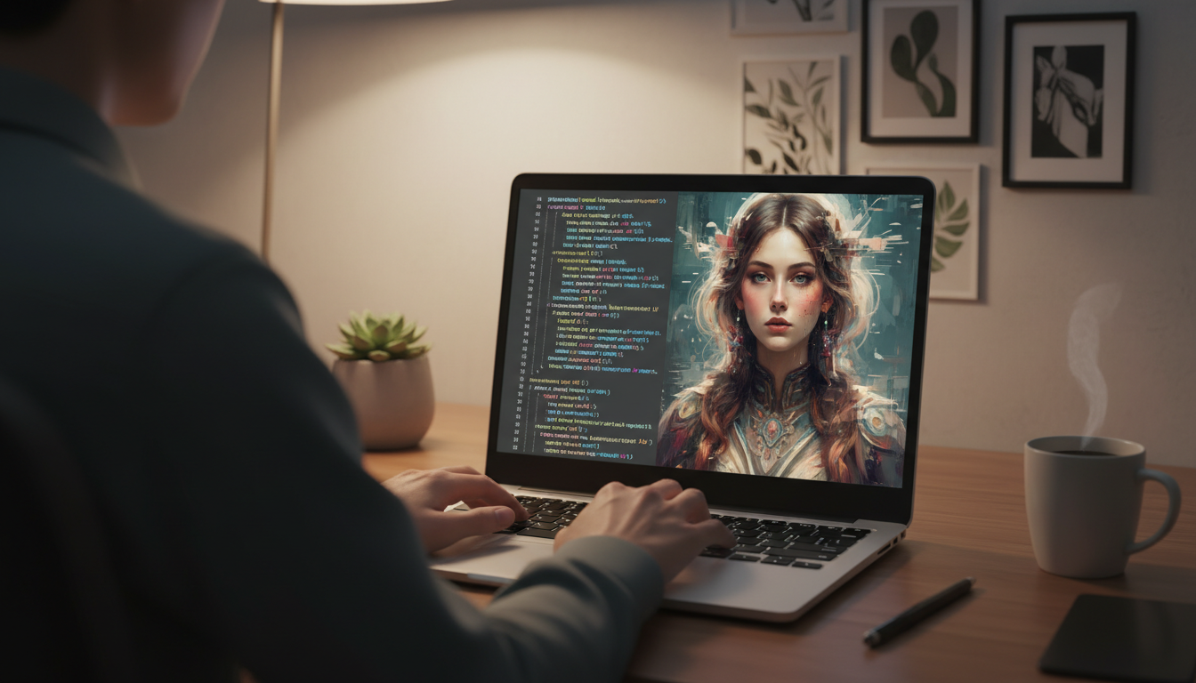 Процесс написания промпта для генерации фотореалистичного портрета в нейросети