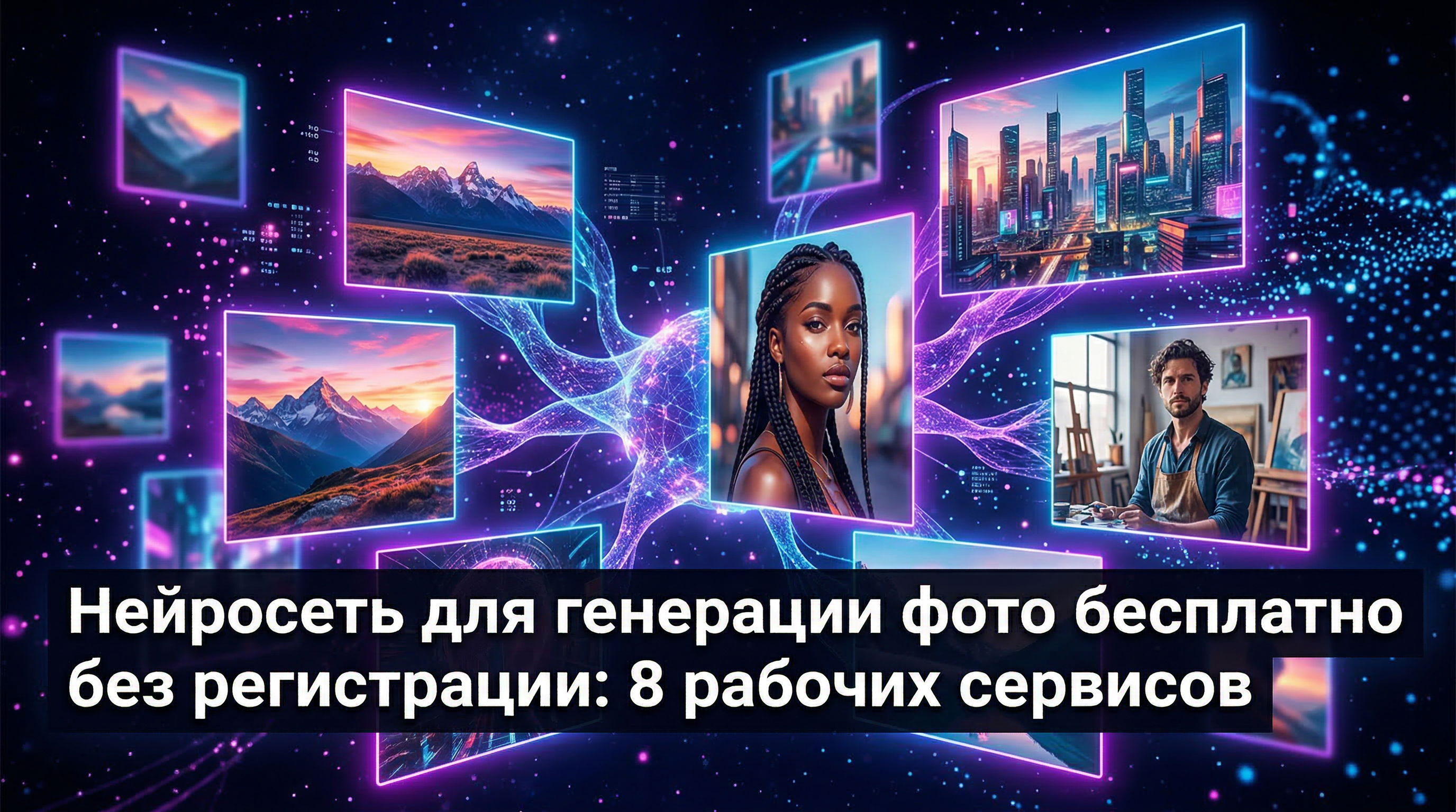Нейросеть для генерации фото бесплатно без регистрации: 8 рабочих сервисов — обложка статьи