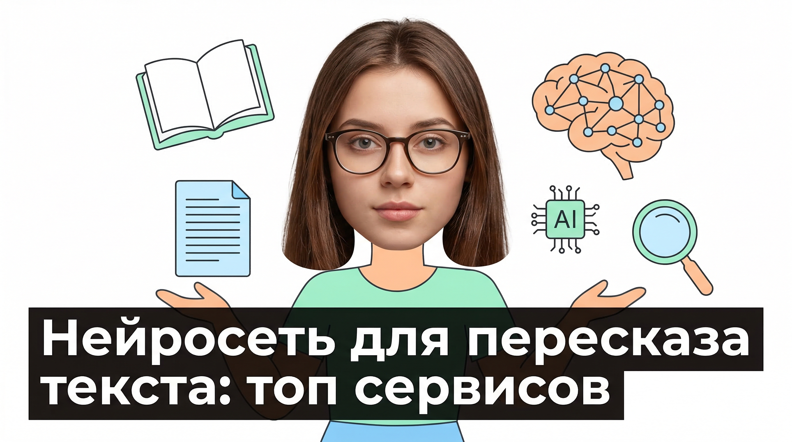 Нейросеть для пересказа текста: топ сервисов — обложка статьи