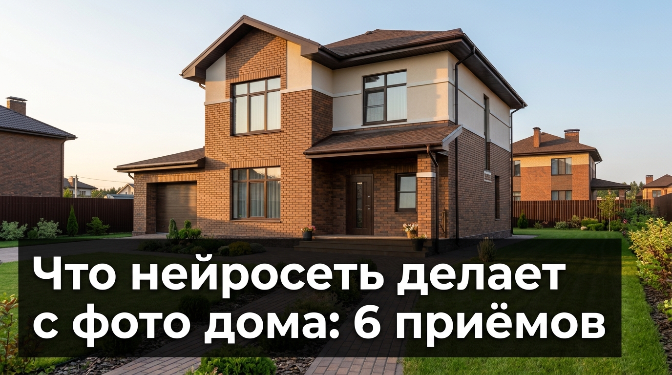 Что нейросеть делает с фото дома: 6 приёмов