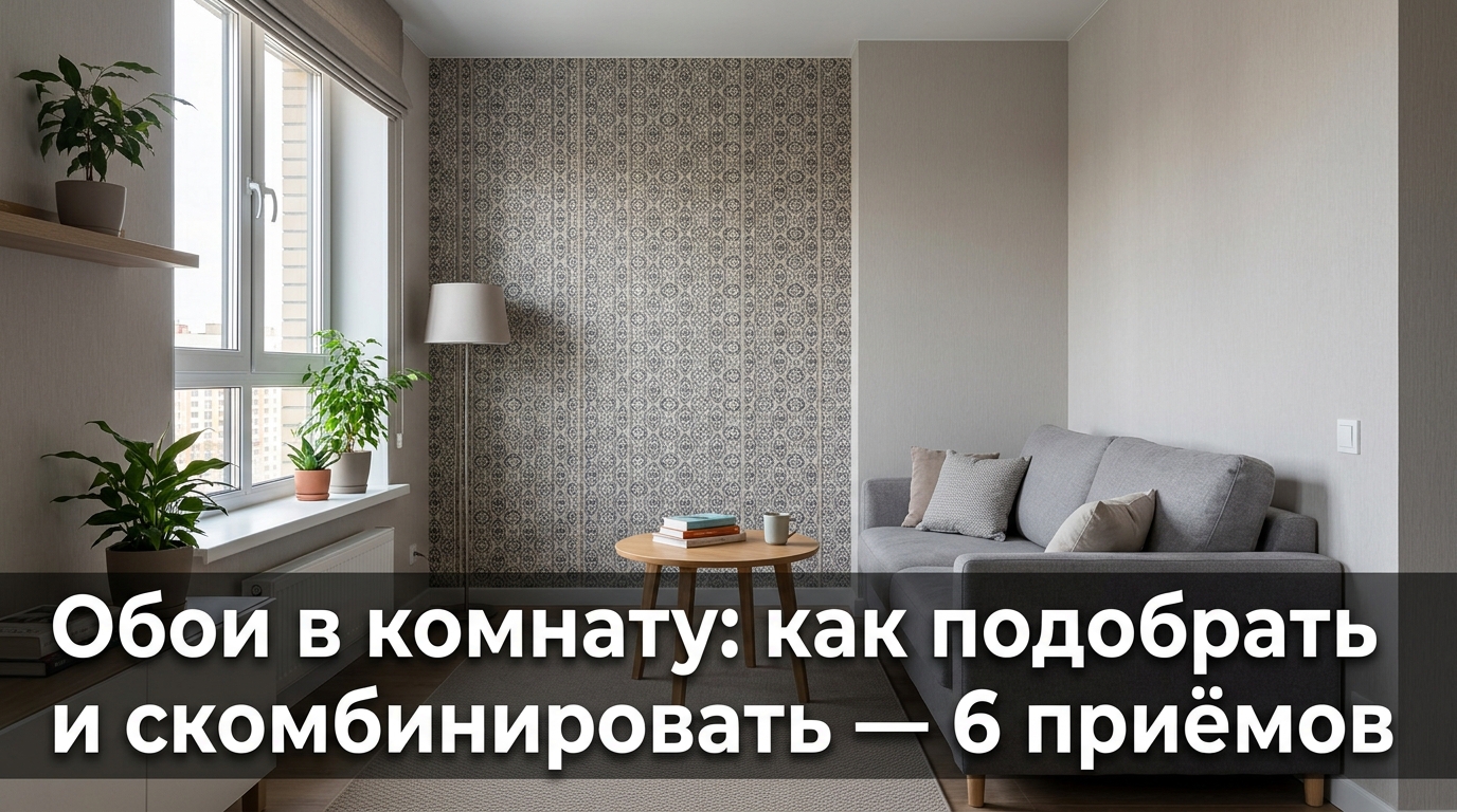 Обои в комнату: как подобрать и скомбинировать — 6 приёмов