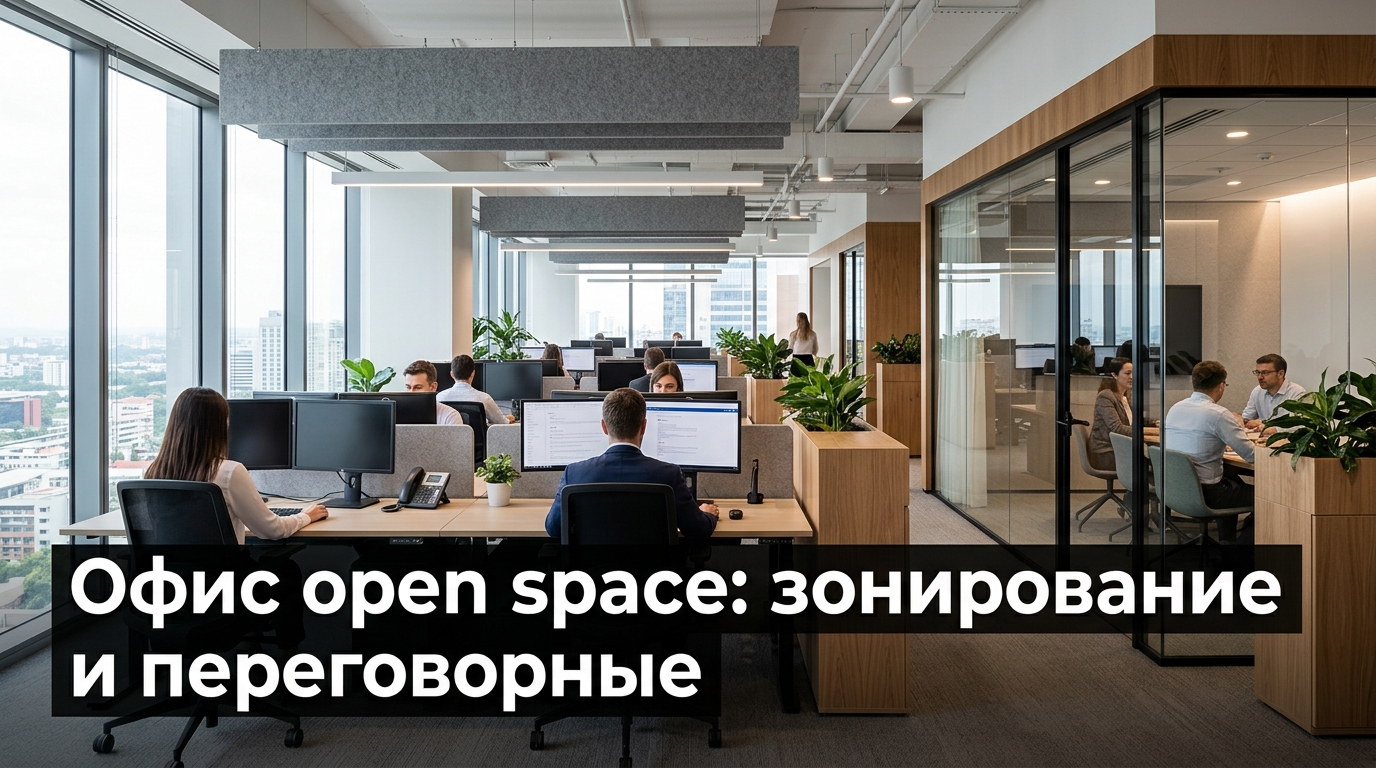 Офис open space: зонирование и переговорные
