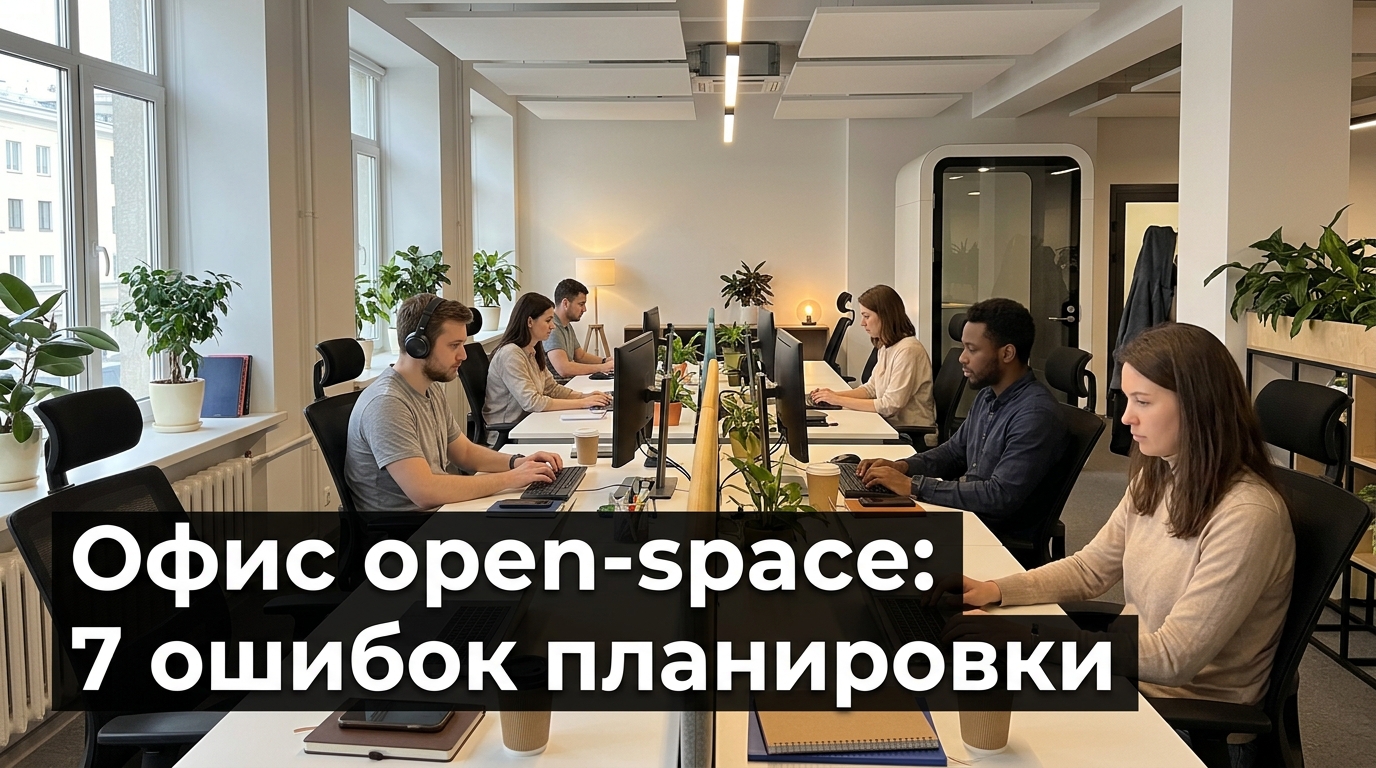 Офис open-space — 7 ошибок планировки которые крадут продуктивность