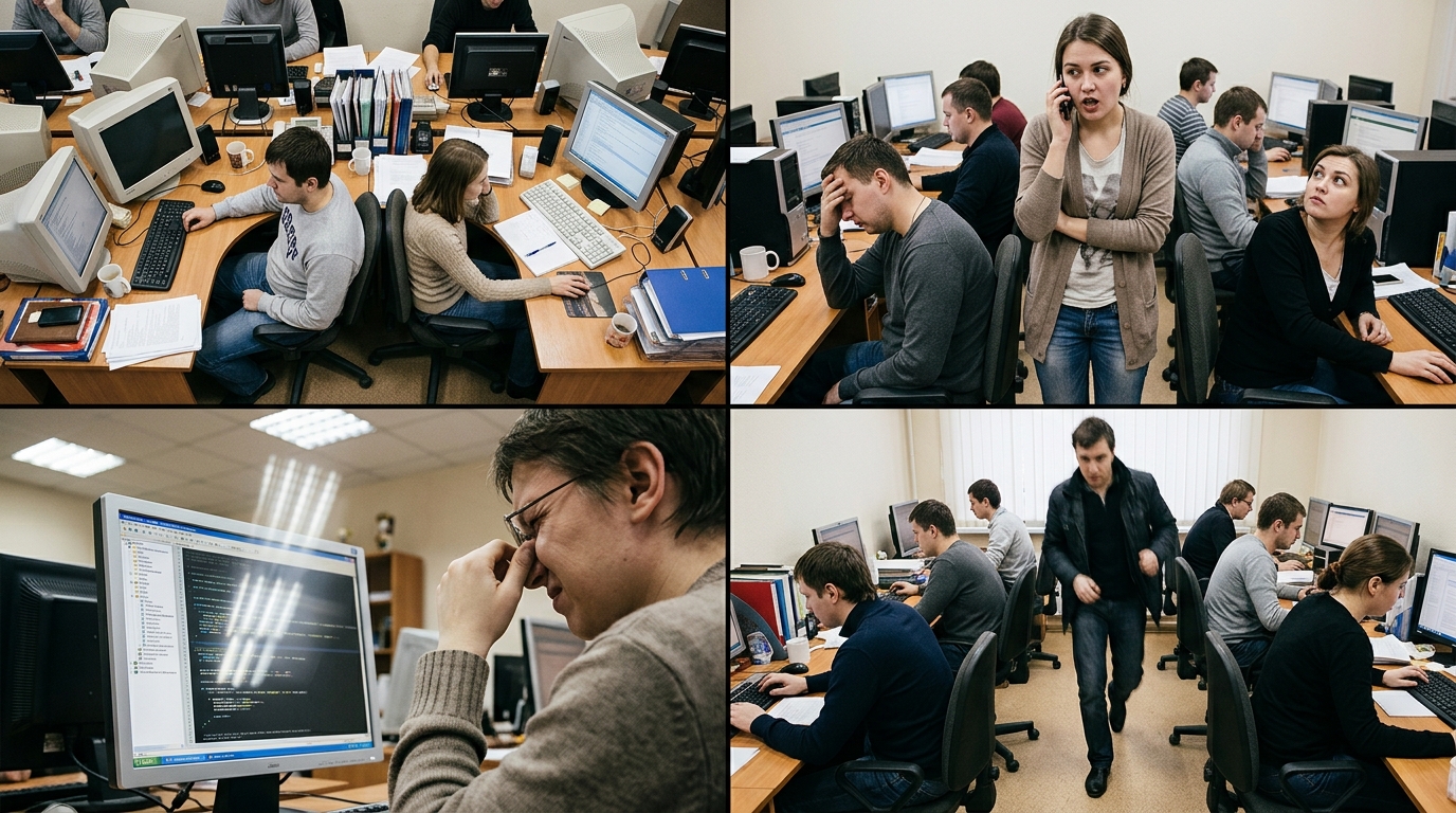 Типичные ошибки планировки опенспейс — теснота, неудобство, шум, проходы