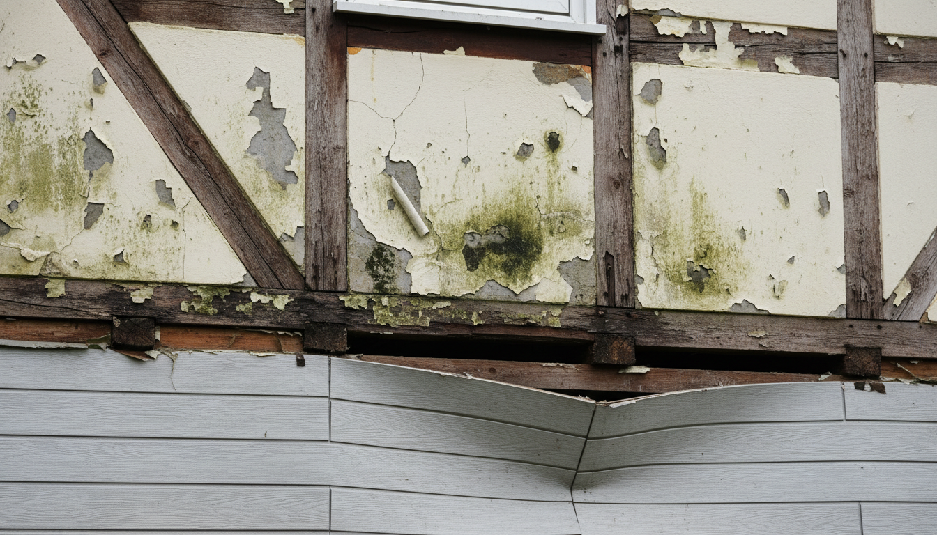 Повреждения фасада из-за ошибок монтажа