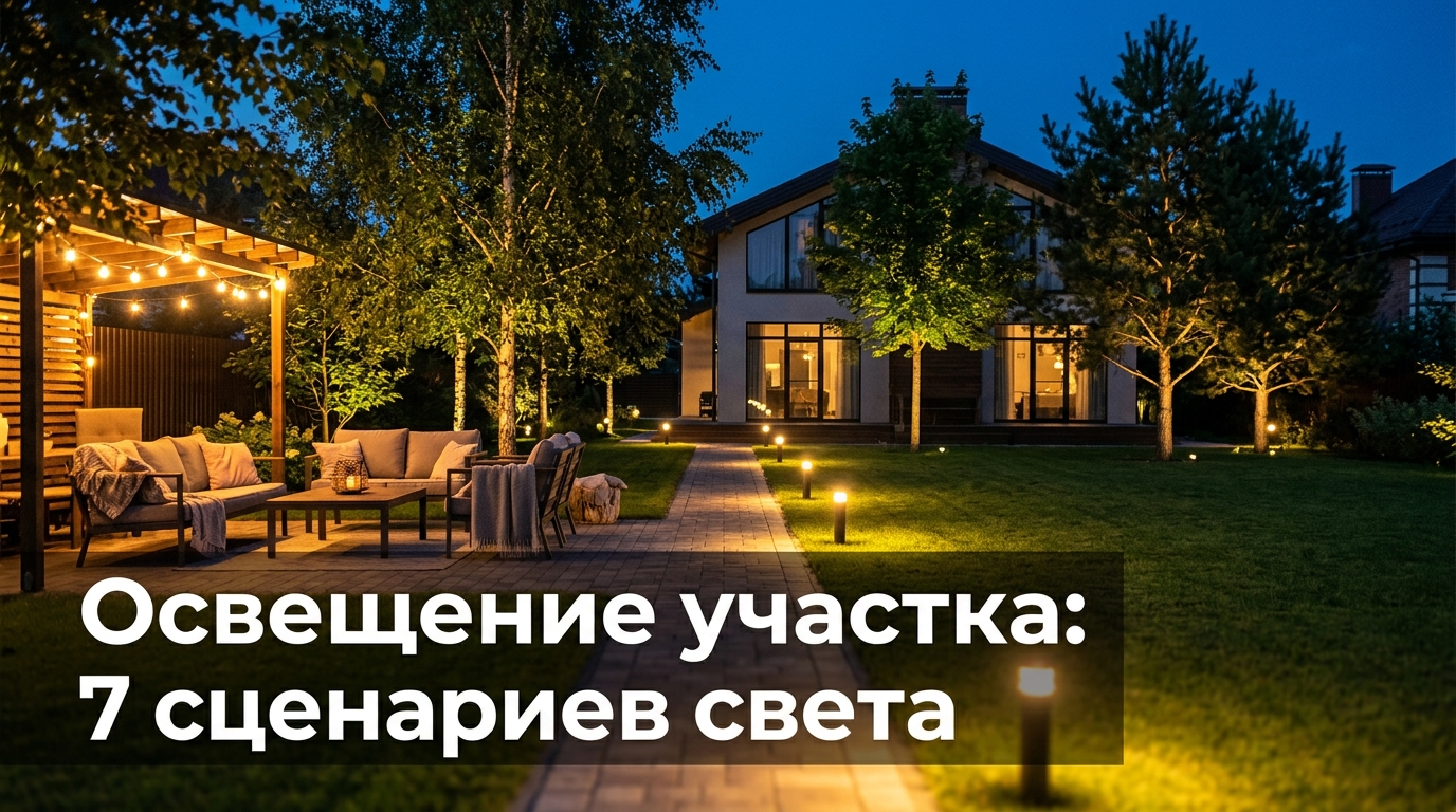 Освещение участка: 7 сценариев света вечером