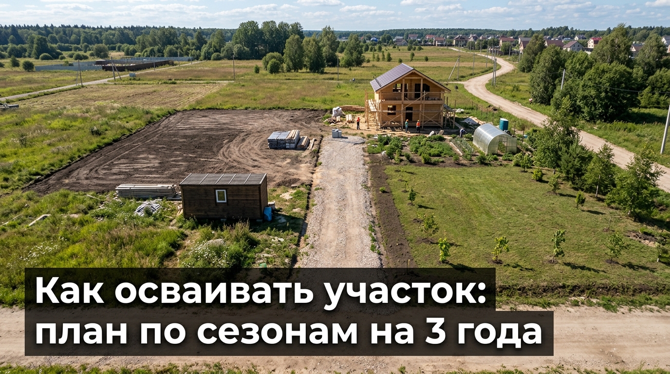Как осваивать участок: план по сезонам на 3 года
