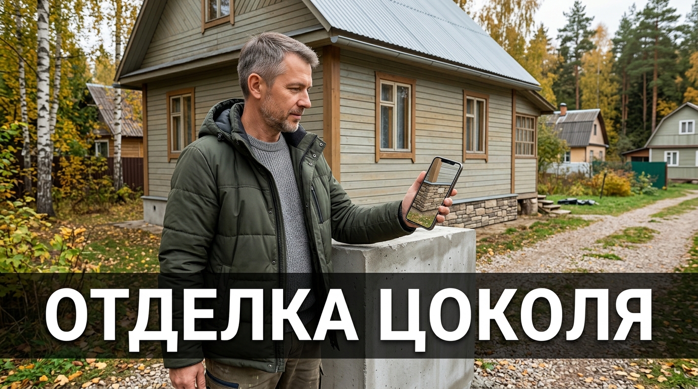 Отделка цоколя: примерил материалы на фото дома, прежде чем покупать