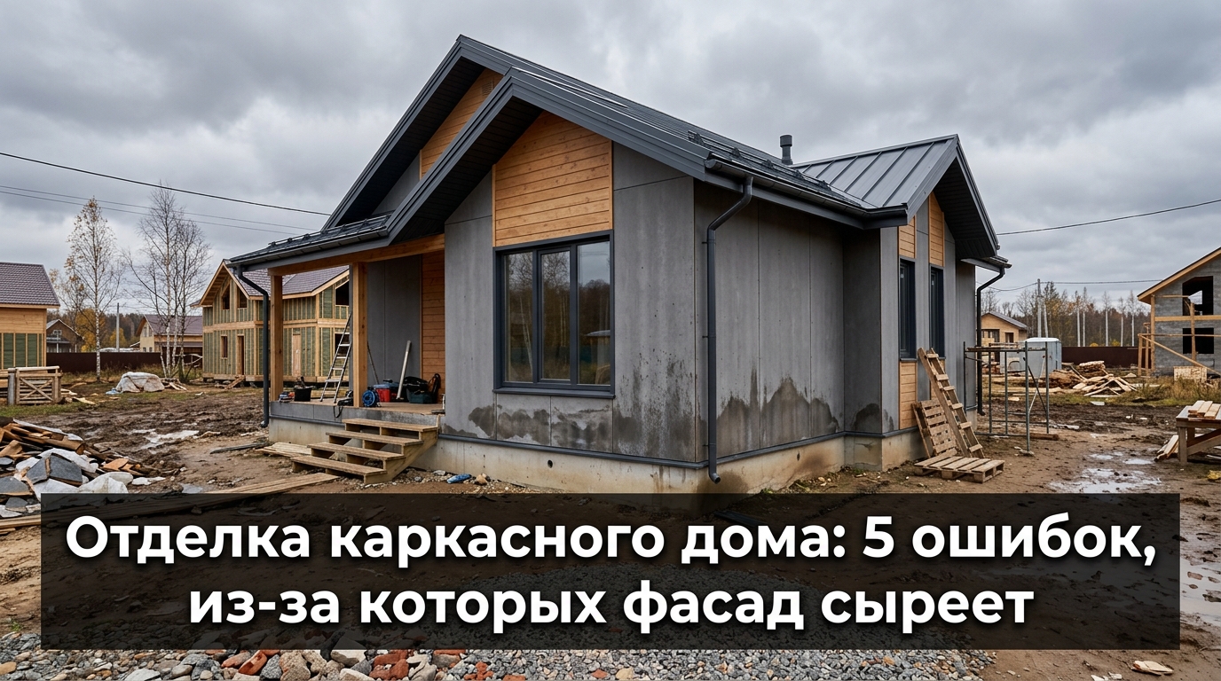 Отделка каркасного дома: 5 ошибок, из-за которых фасад сыреет
