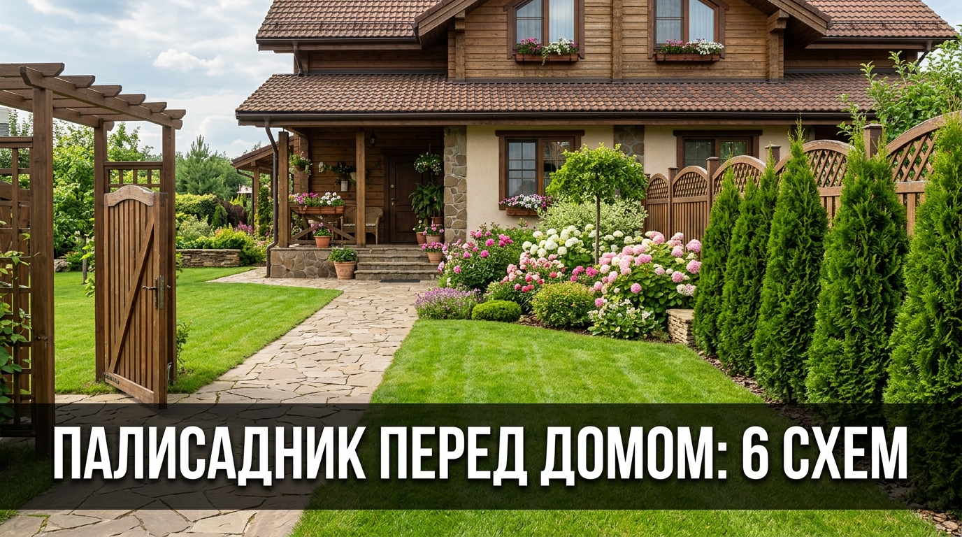 Палисадник перед домом: 6 готовых схем с цветами и кустарниками