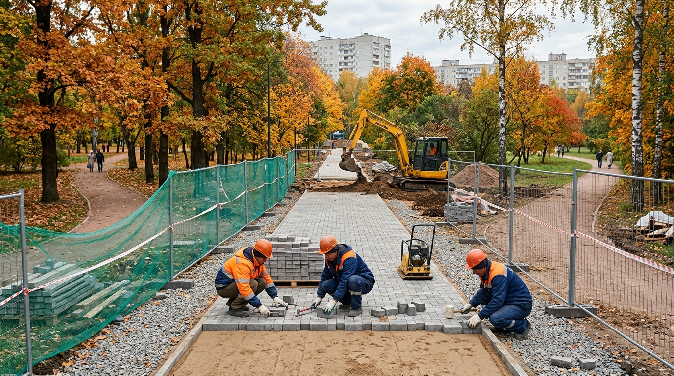 Строительно-монтажные работы по реконструкции парка