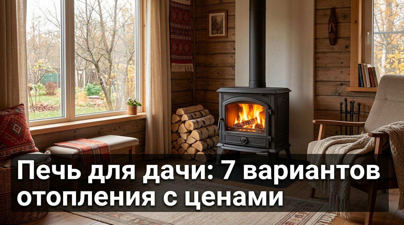 Печь для дачи: 7 вариантов отопления с ценами