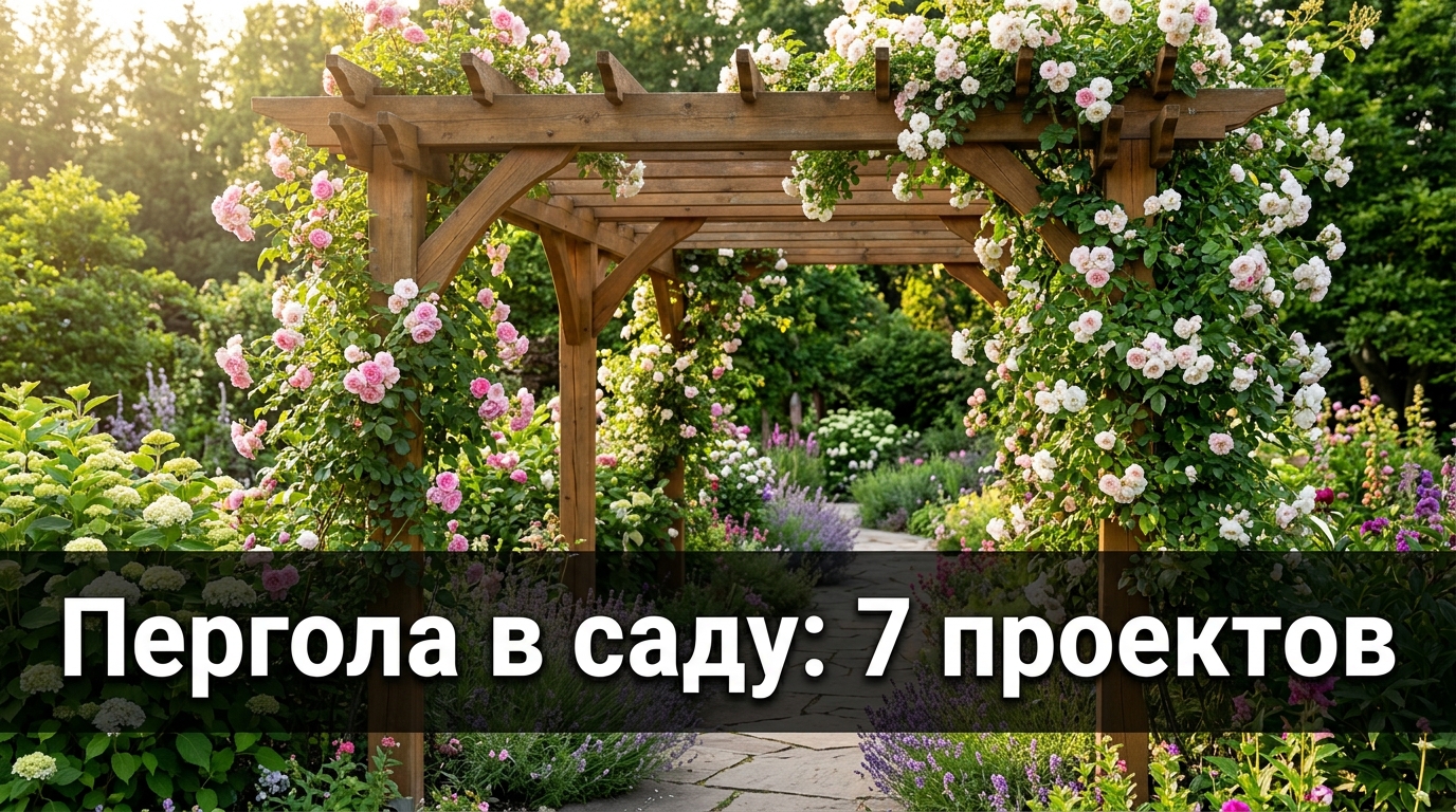 Пергола в саду: 7 проектов из дерева