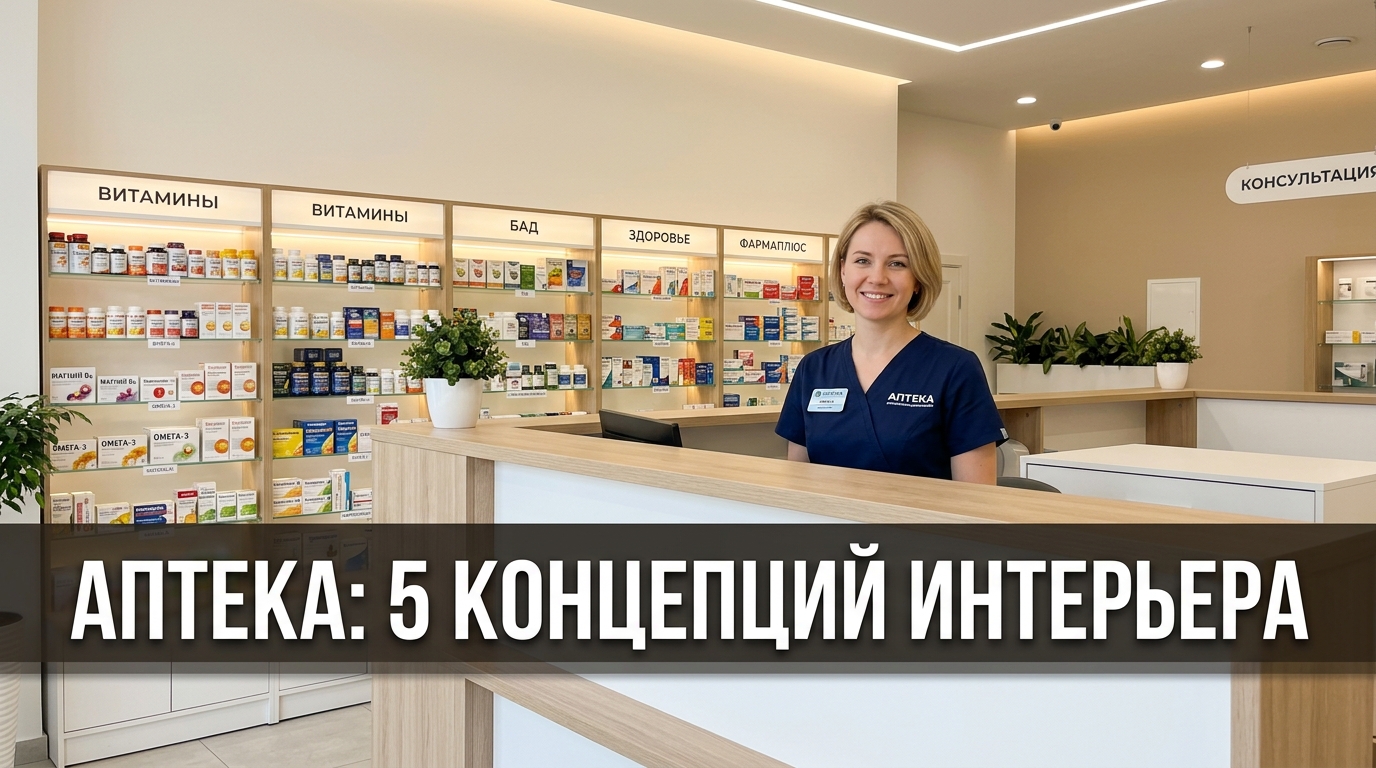Аптека: 5 концепций интерьера — увеличили средний чек