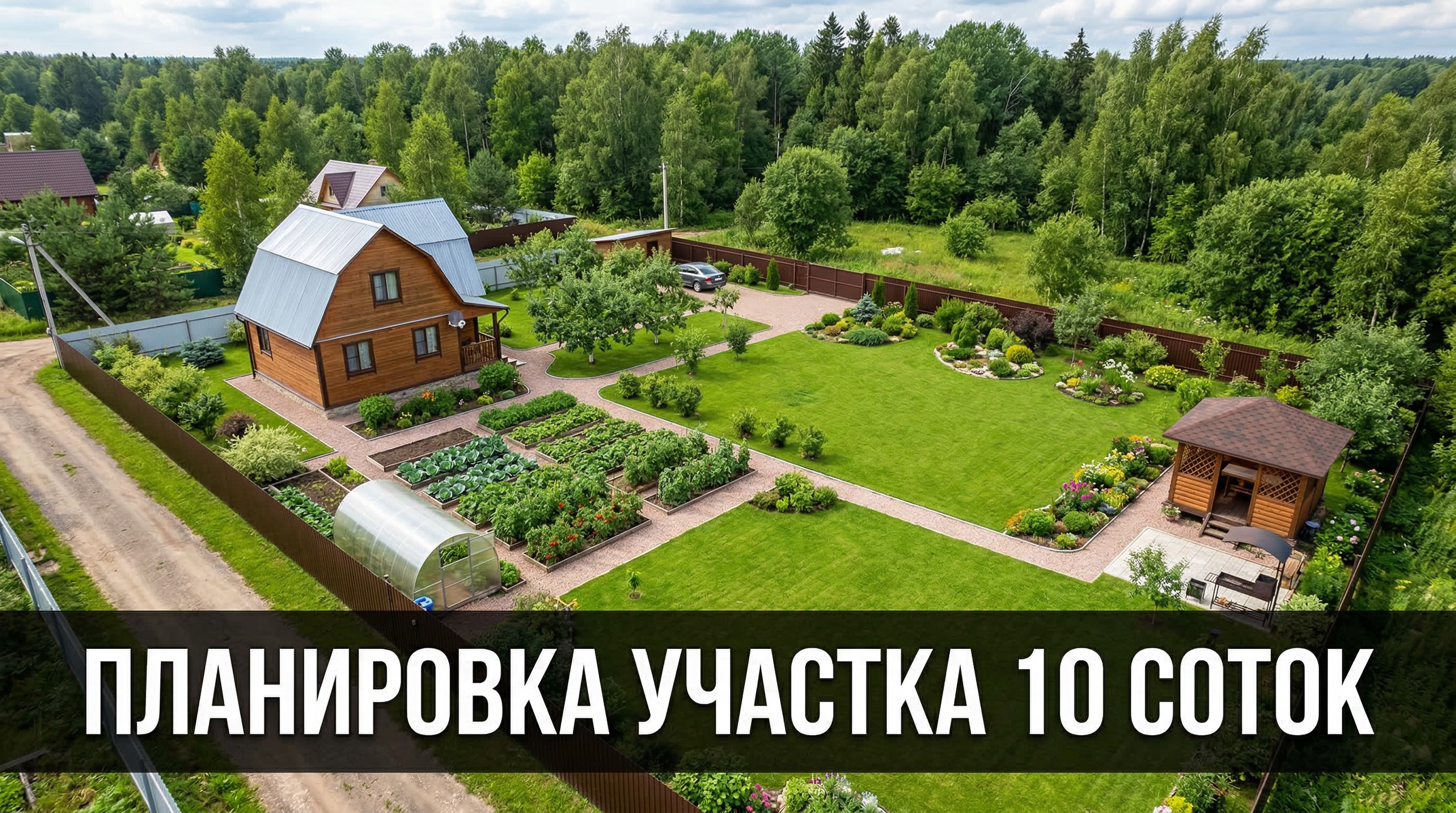 Планировка участка 10 соток: зонирование, нормативы и варианты размещения