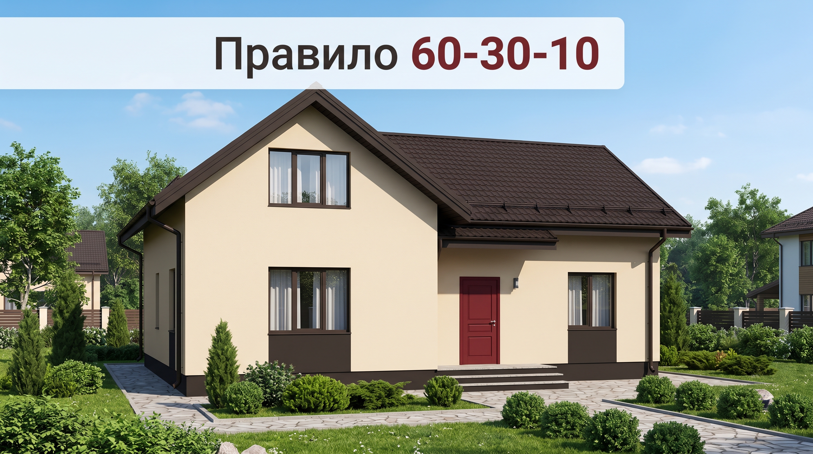 Правило 60-30-10 в облике дома