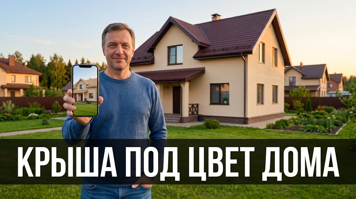 Подобрать цвет крыши: примерил под фасад, цоколь и окружение