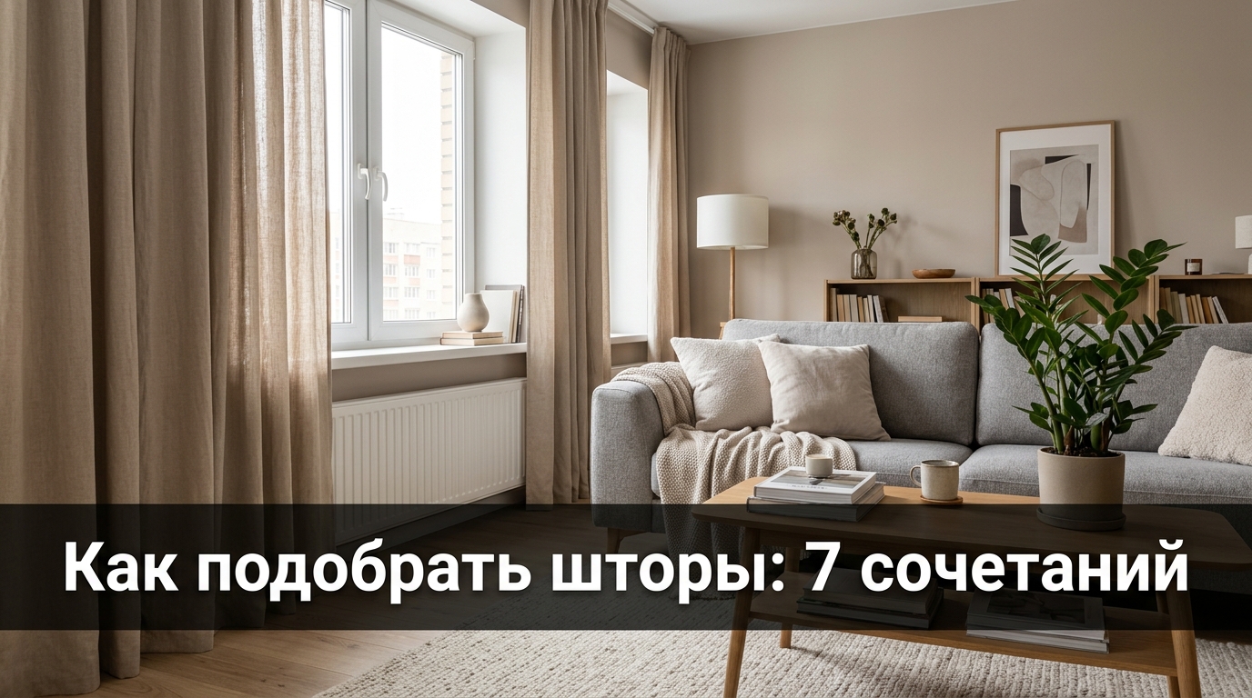 Как подобрать шторы: 7 сочетаний, что не удешевят комнату