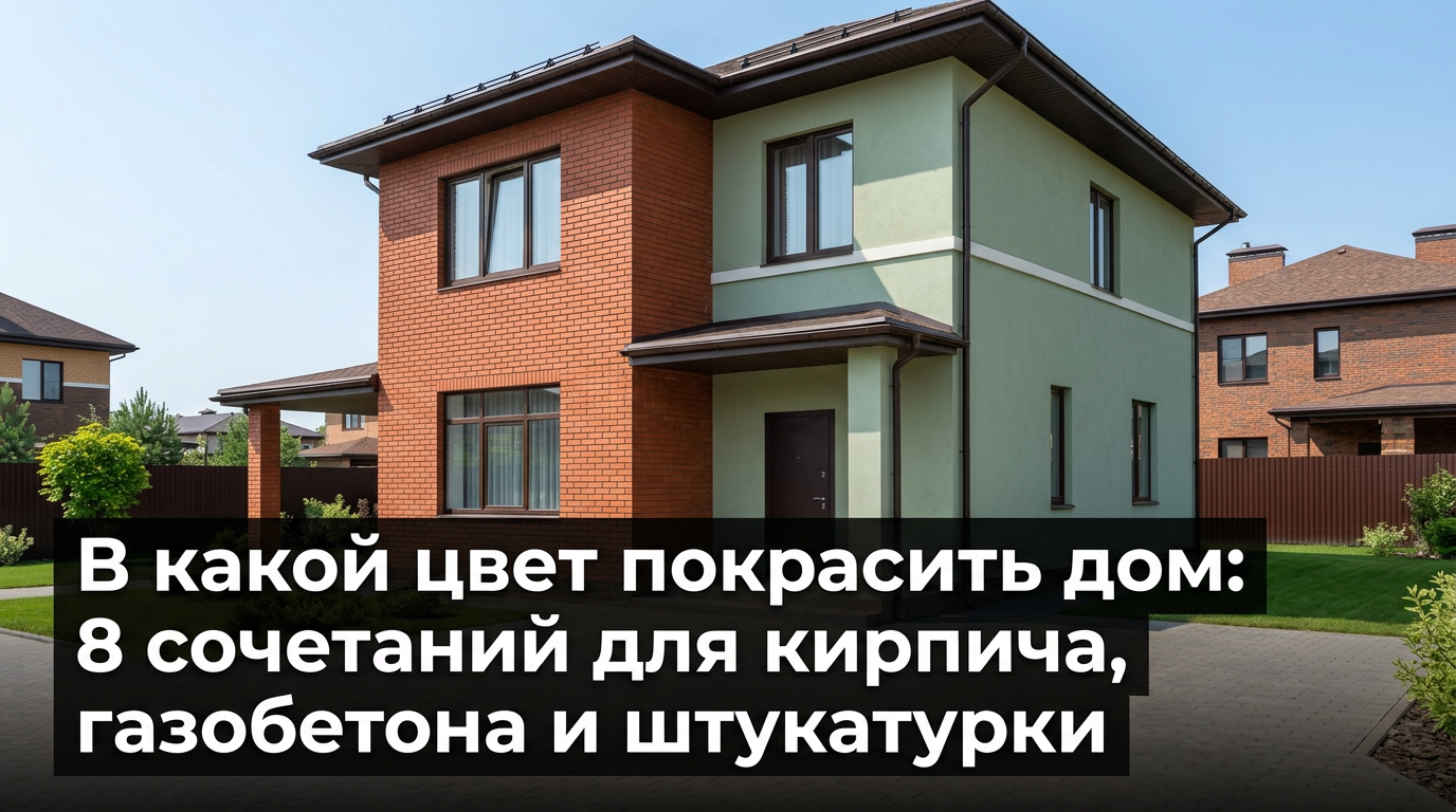 В какой цвет покрасить дом: 8 сочетаний для кирпича, газобетона и штукатурки
