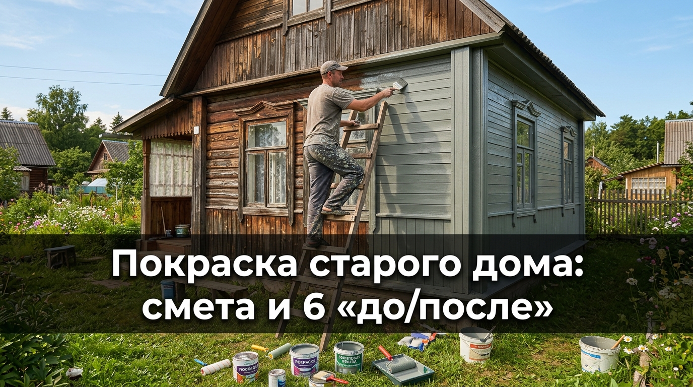 Покраска старого дома: смета и 6 «до/после»