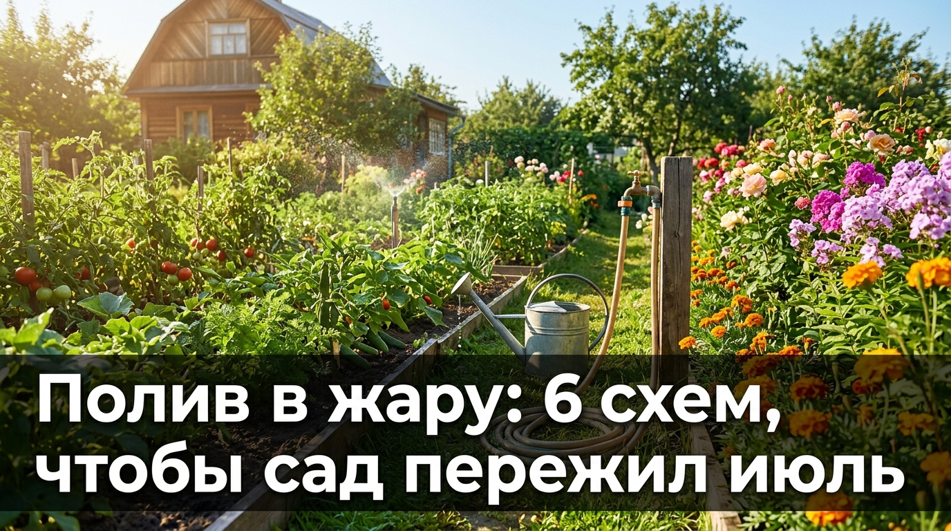 Полив в жару: 6 схем, чтобы сад пережил июль