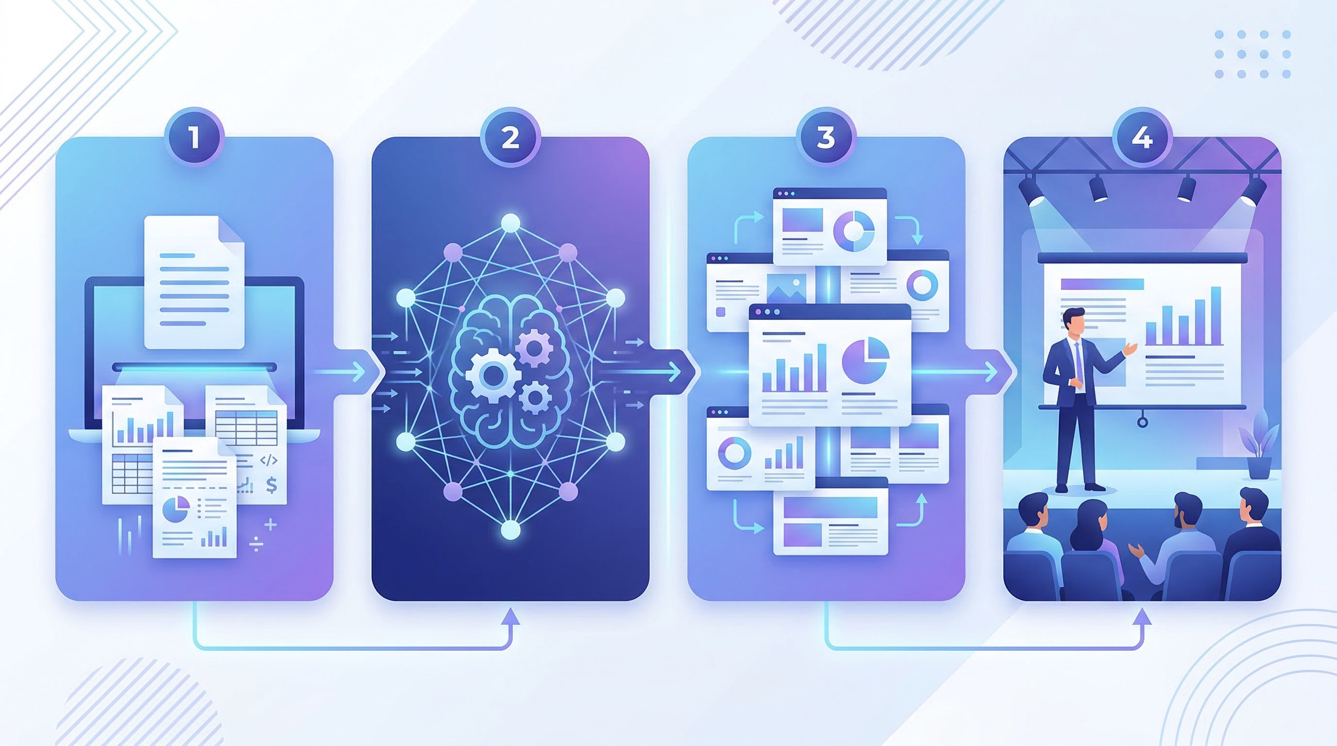 Пошаговый процесс создания презентации отчёта с помощью нейросети