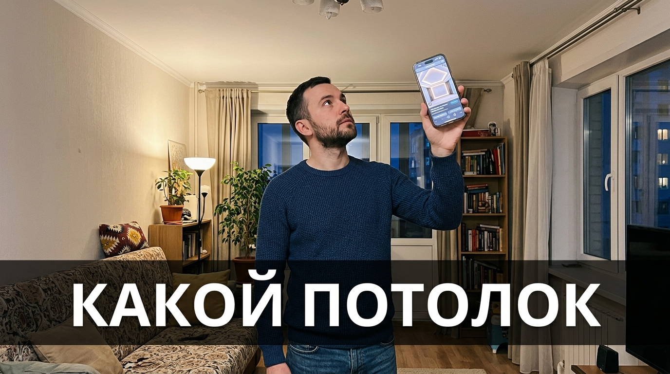 Дизайн потолка: примерил варианты на фото комнаты, прежде чем заказывать
