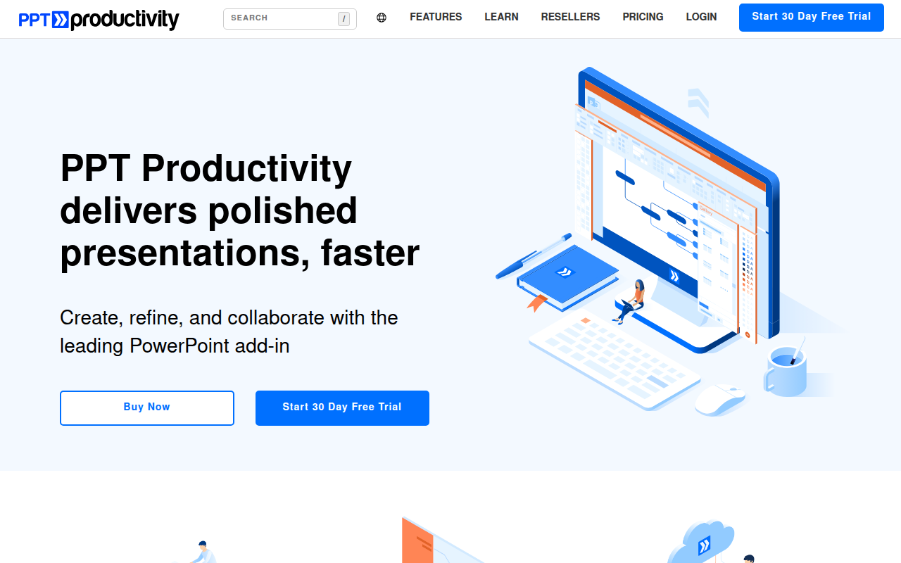 Скриншот главной страницы PPT Productivity