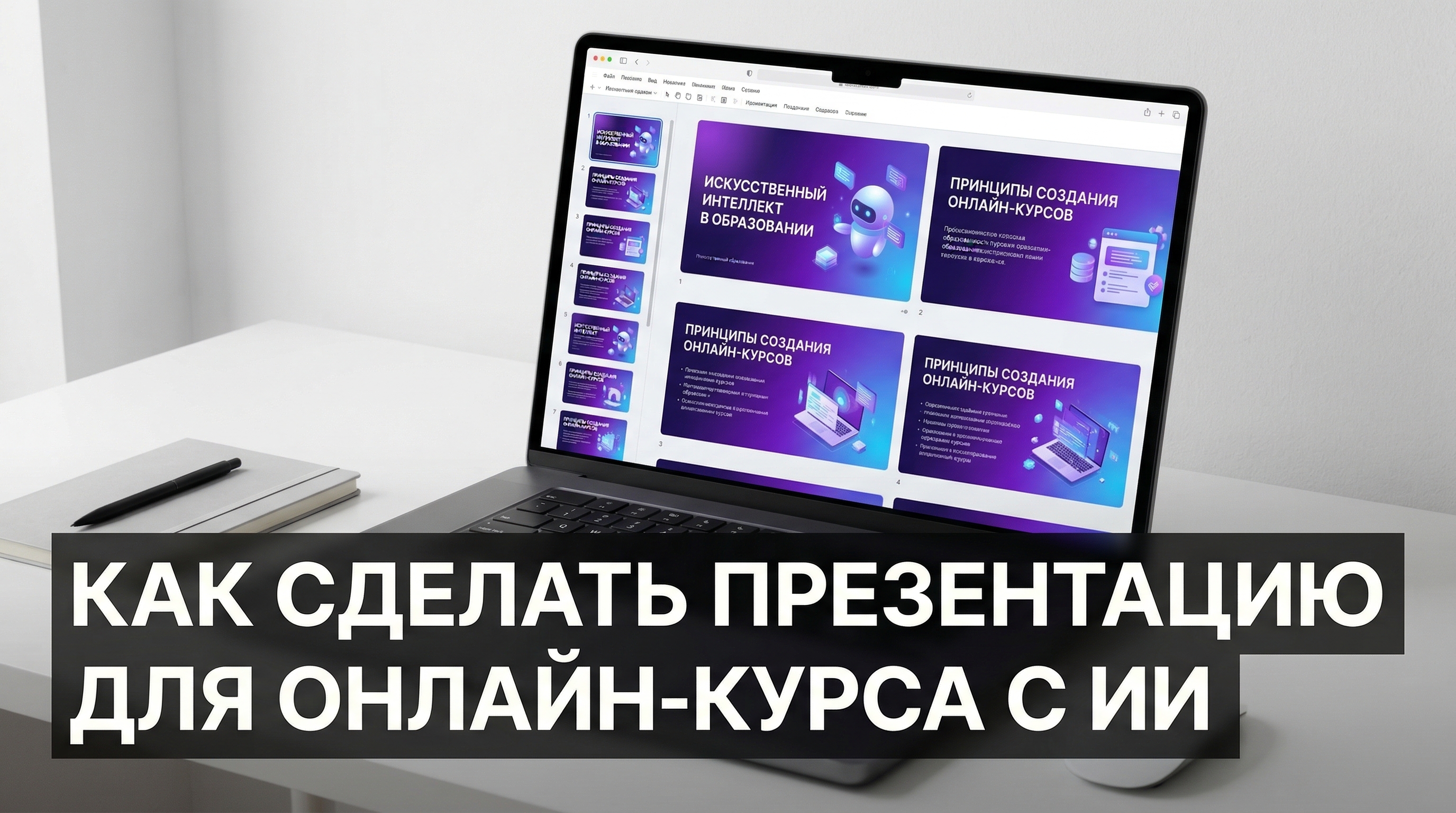 Как сделать презентацию для онлайн-курса с ИИ — пошаговый гайд