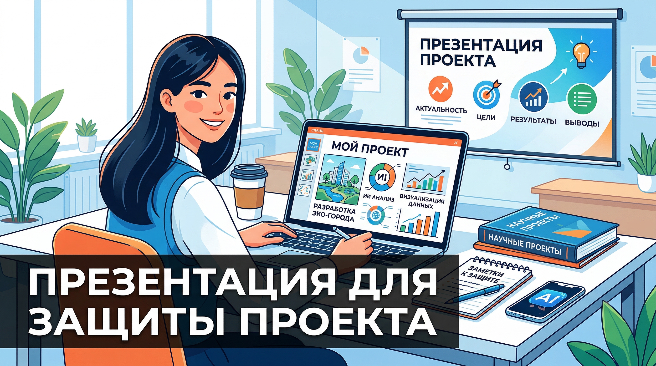 Презентация для защиты проекта в школе — пошаговая инструкция по созданию