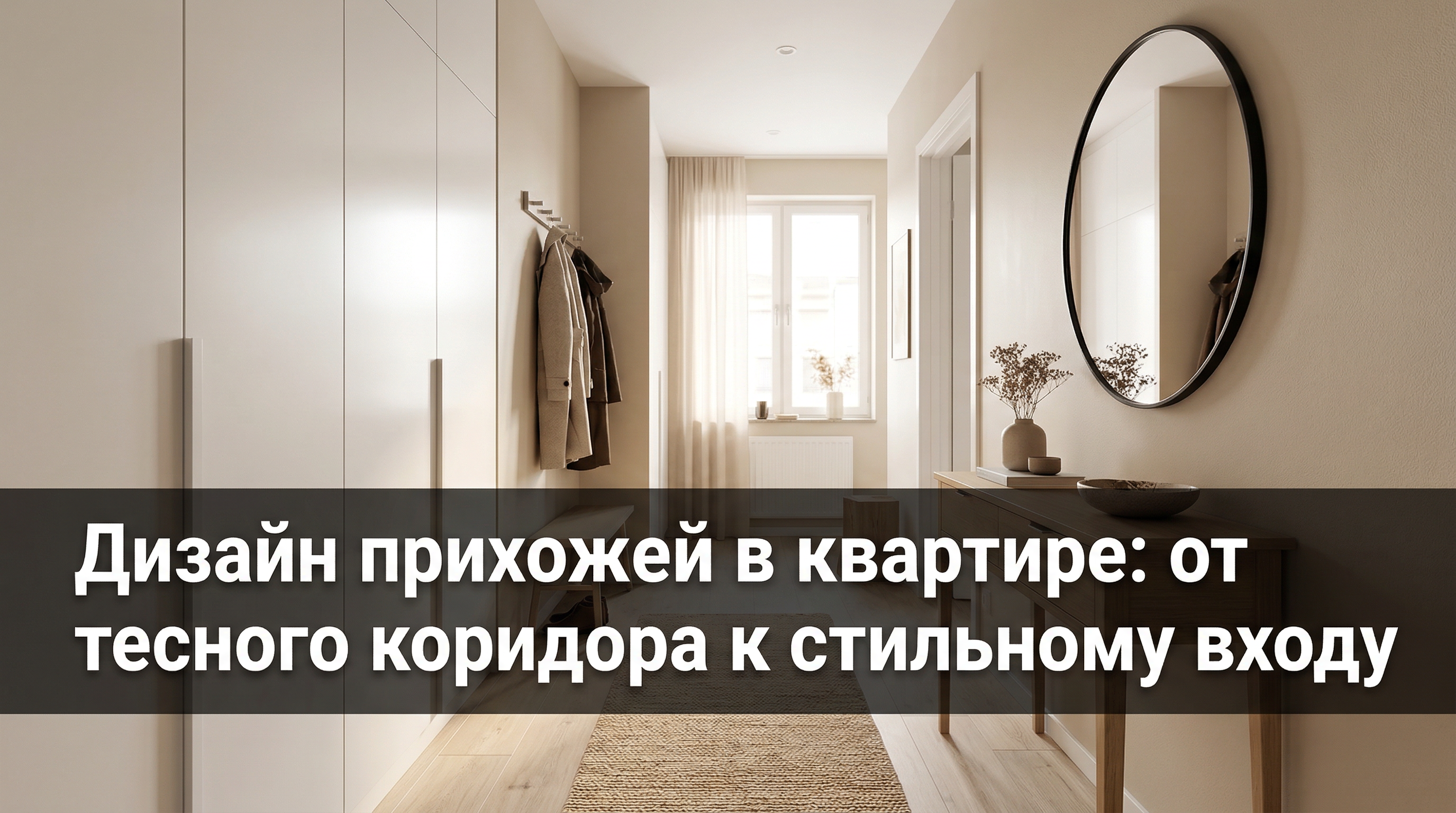 Дизайн прихожей в квартире: от тесного коридора к стильному входу — обложка статьи