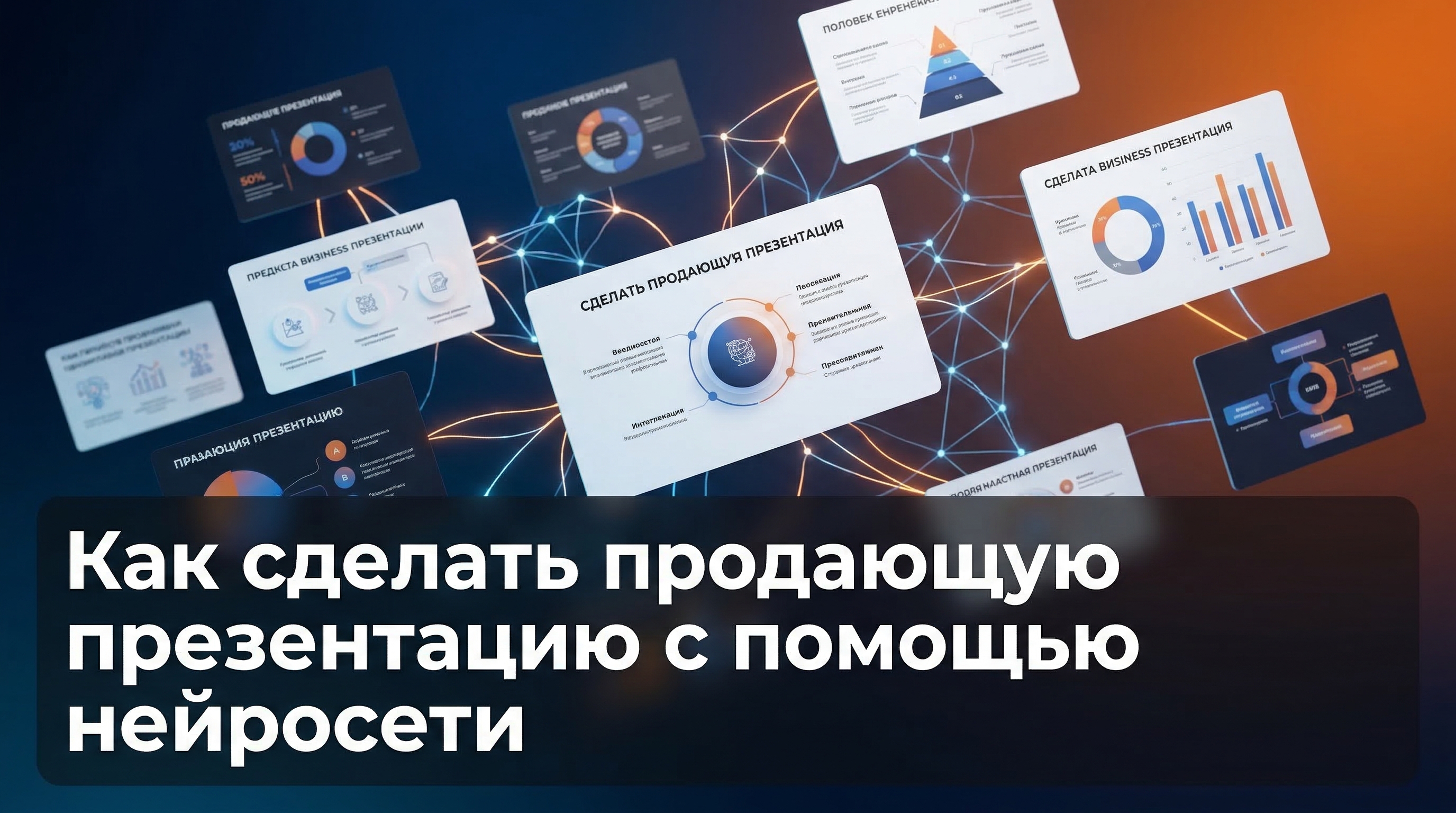 Как сделать продающую презентацию с помощью нейросети — слайды с графиками и нейросетевые связи
