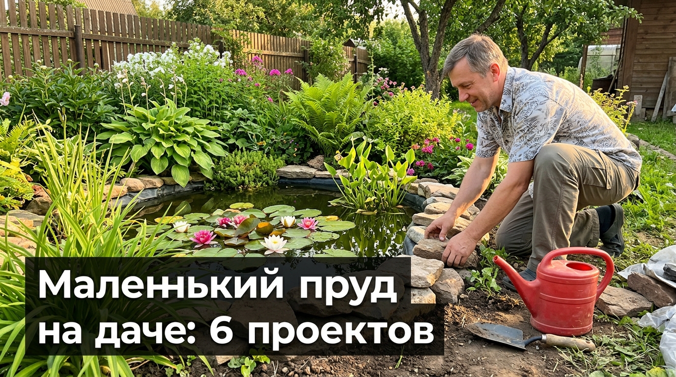 Маленький пруд на даче: 6 проектов своими руками