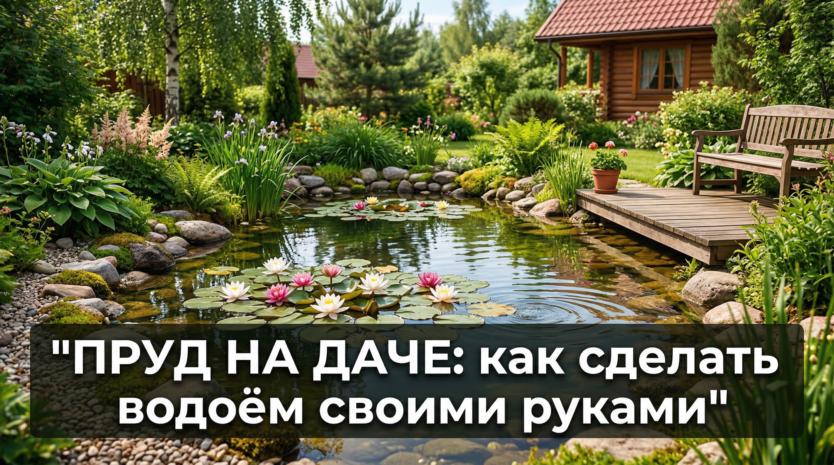 Пруд на даче своими руками — декоративный водоём с кувшинками и камнями