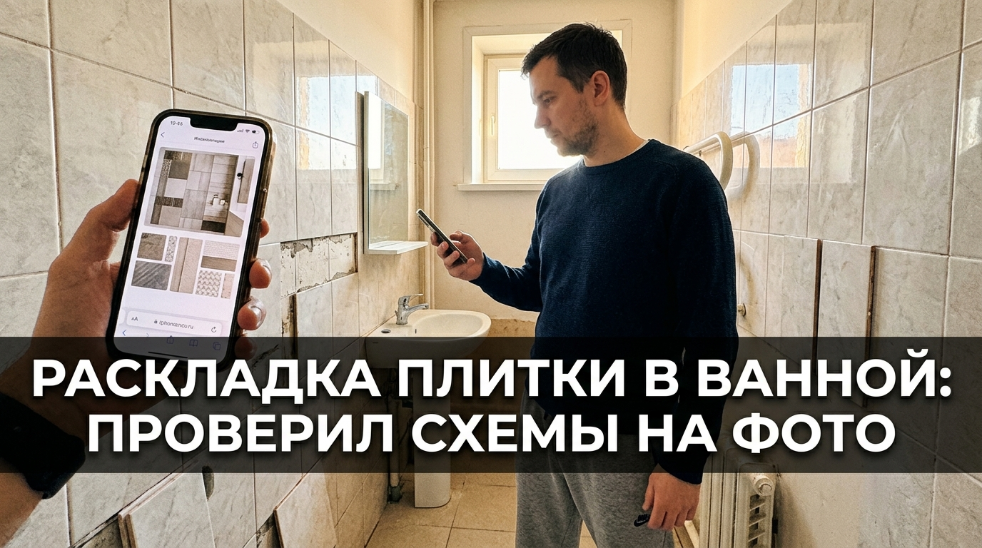 Раскладка плитки в ванной: проверил схемы на фото, прежде чем класть