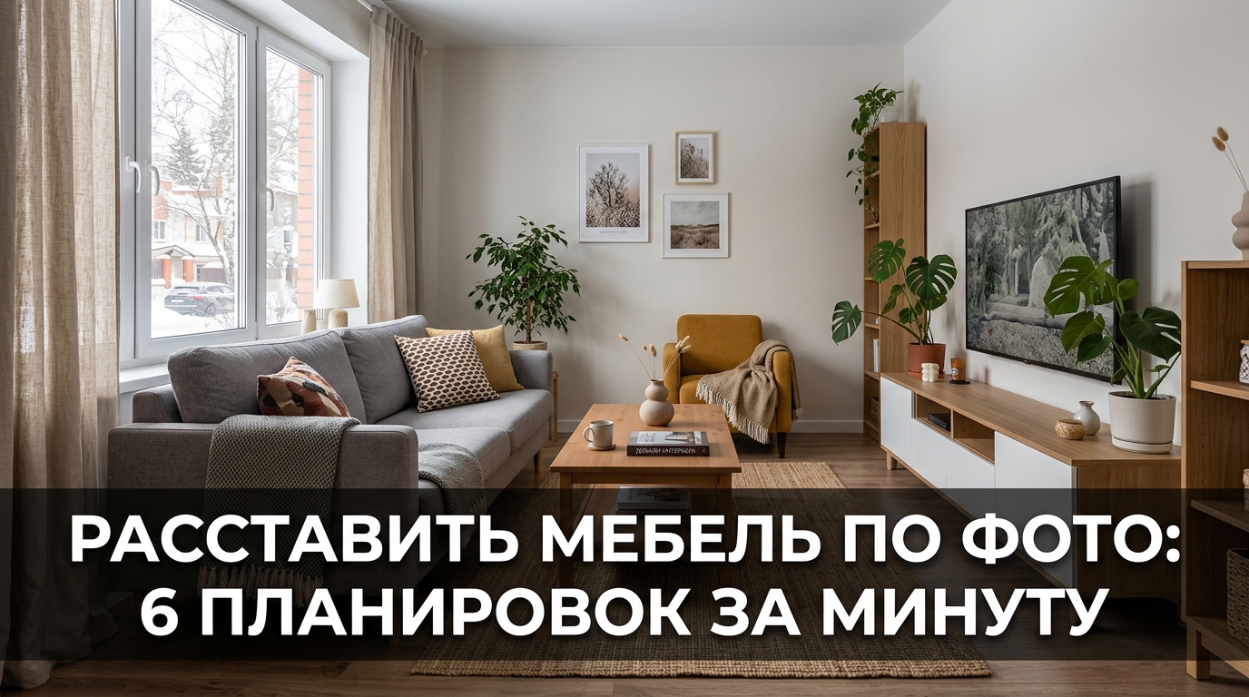 Расставить мебель по фото: 6 планировок за минуту