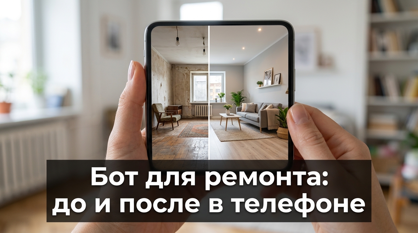 Бот для ремонта: визуализация до и после в телефоне