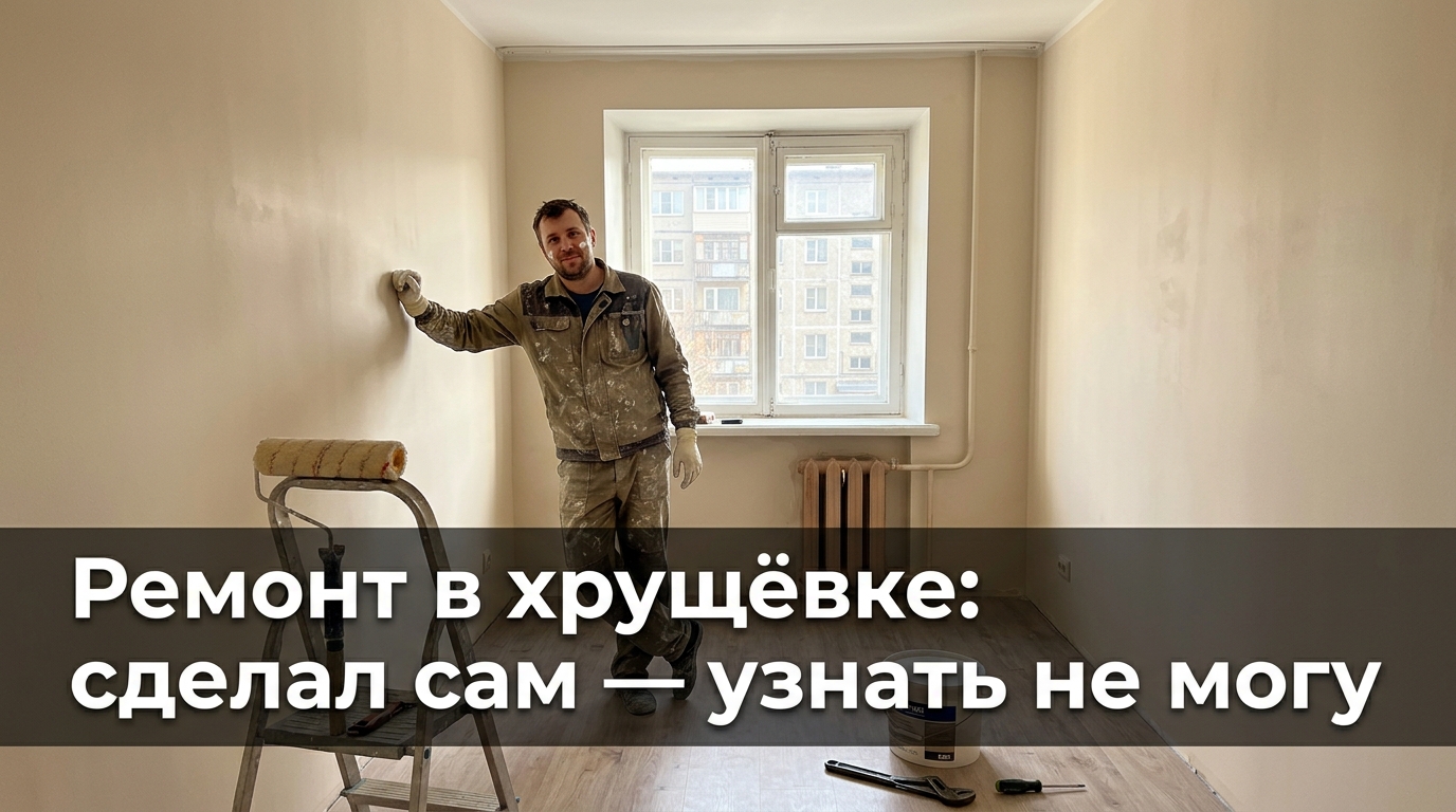 Ремонт в хрущёвке: сделал сам — узнать не могу