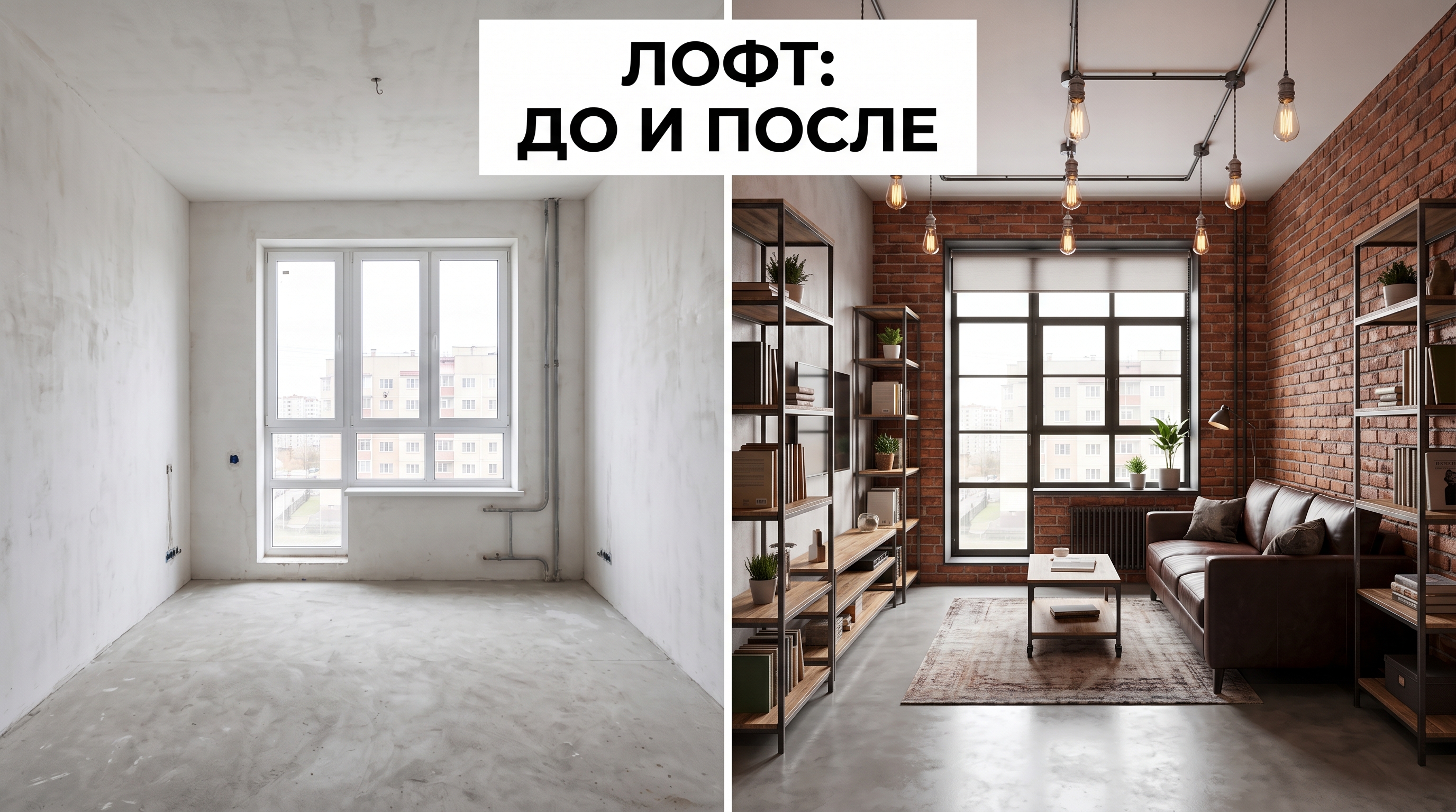 Современный лофт — до и после в нашей квартире
