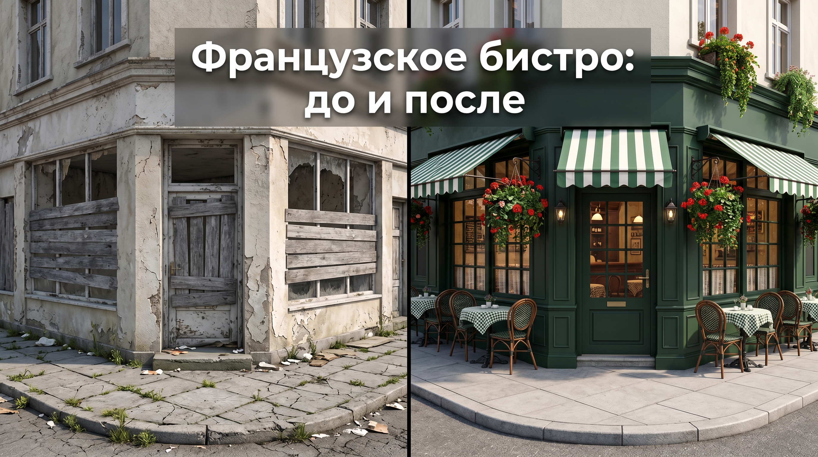 Французское бистро: до и после