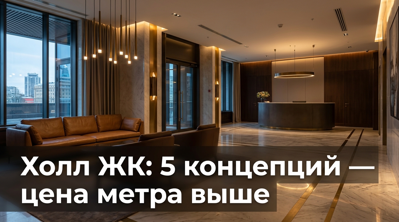 Холл ЖК от девелопера: 5 концепций — повышают цену метра
