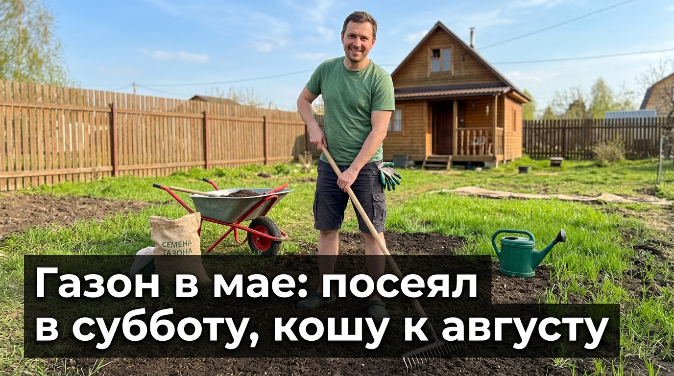 Газон в мае: посеял в субботу, кошу к августу