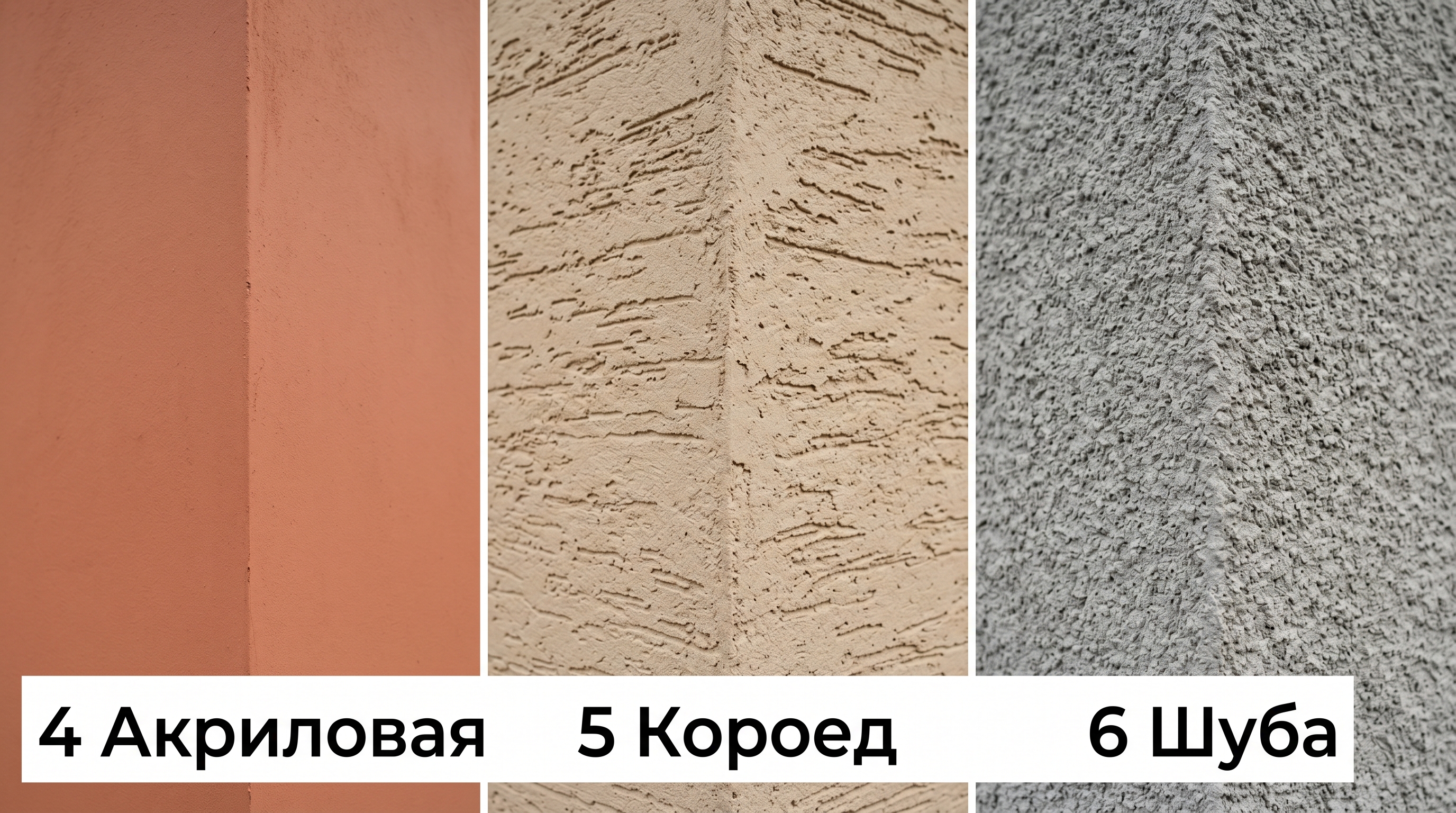 Акриловая, короед и шуба — фактуры крупным планом
