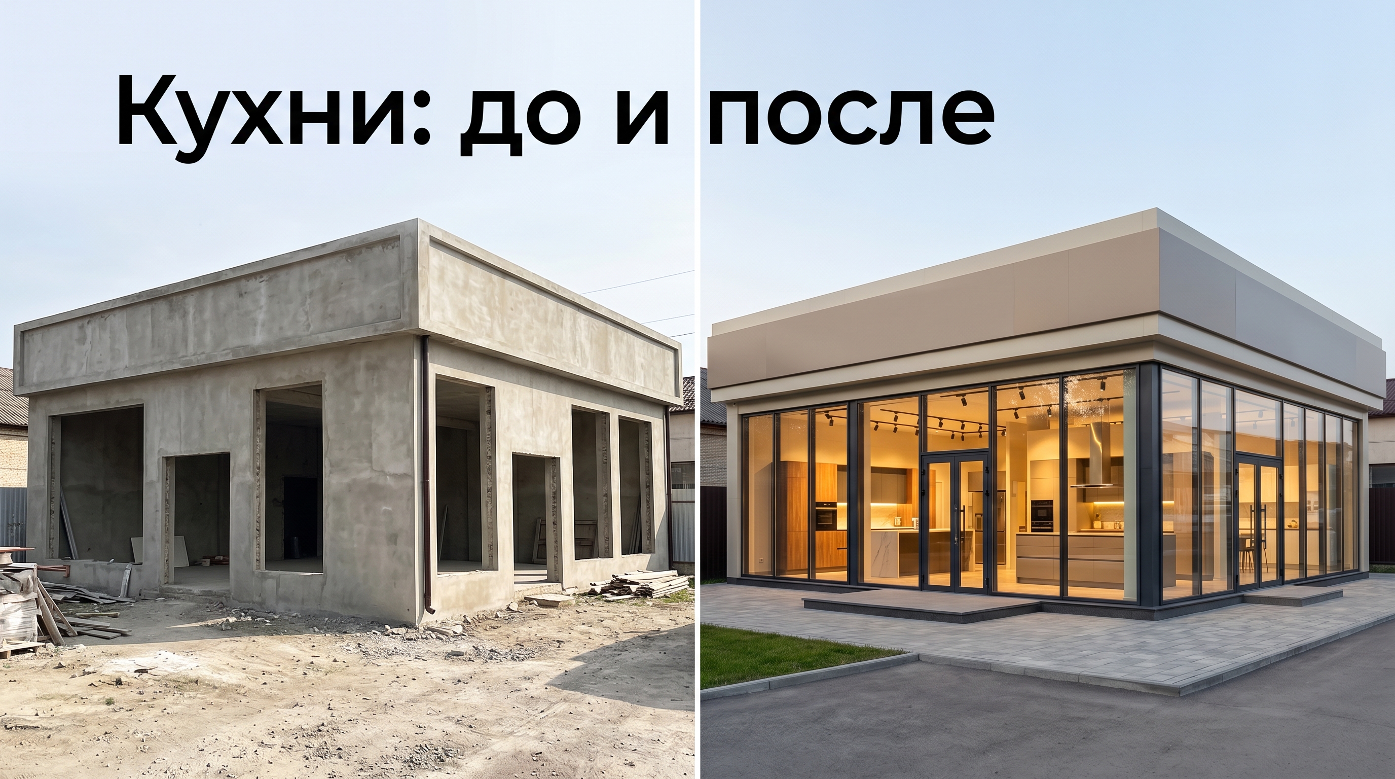 Студия кухонь до и после