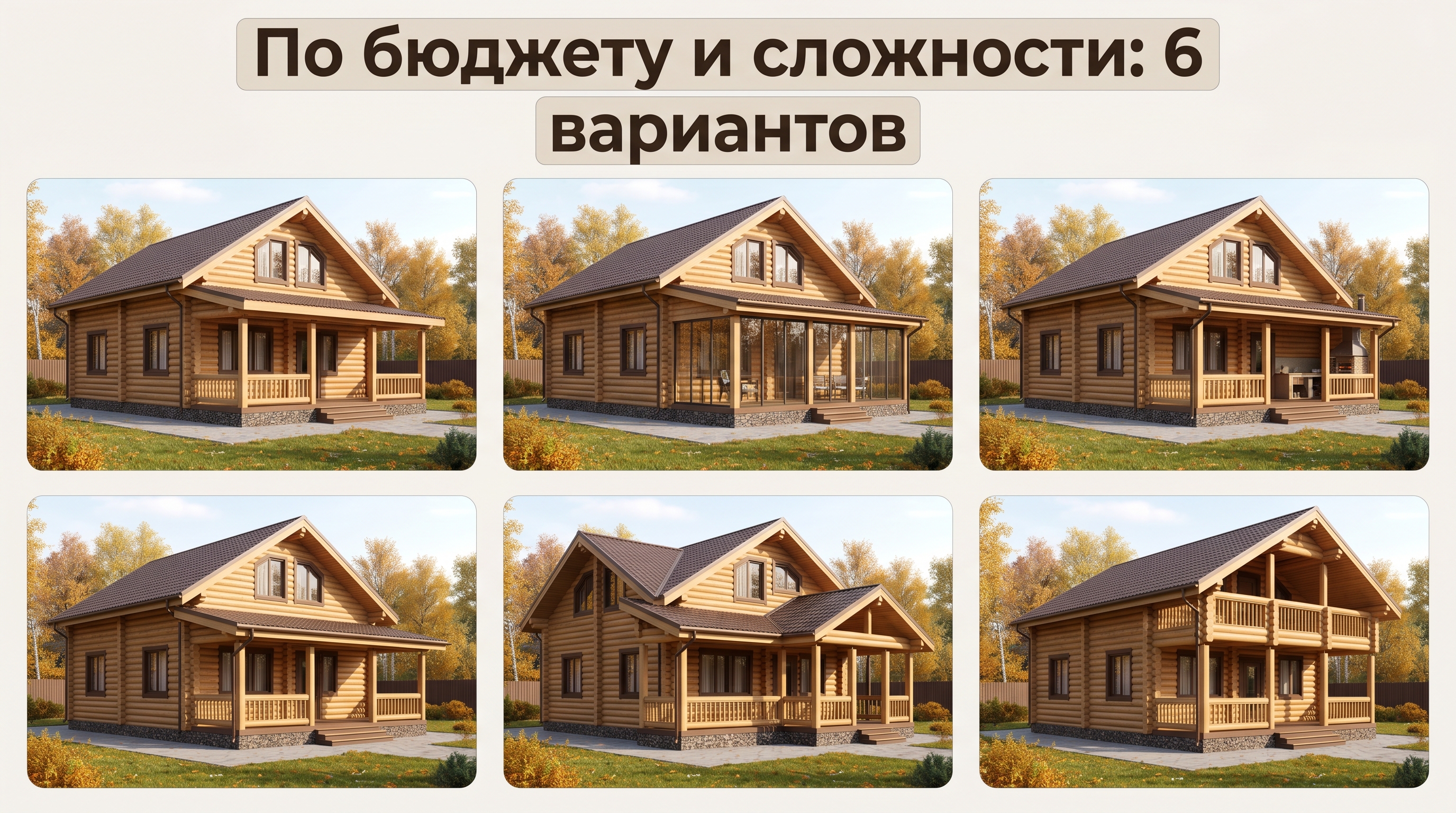 Шесть вариантов веранд миниатюрами — сравнение по бюджету и сложности