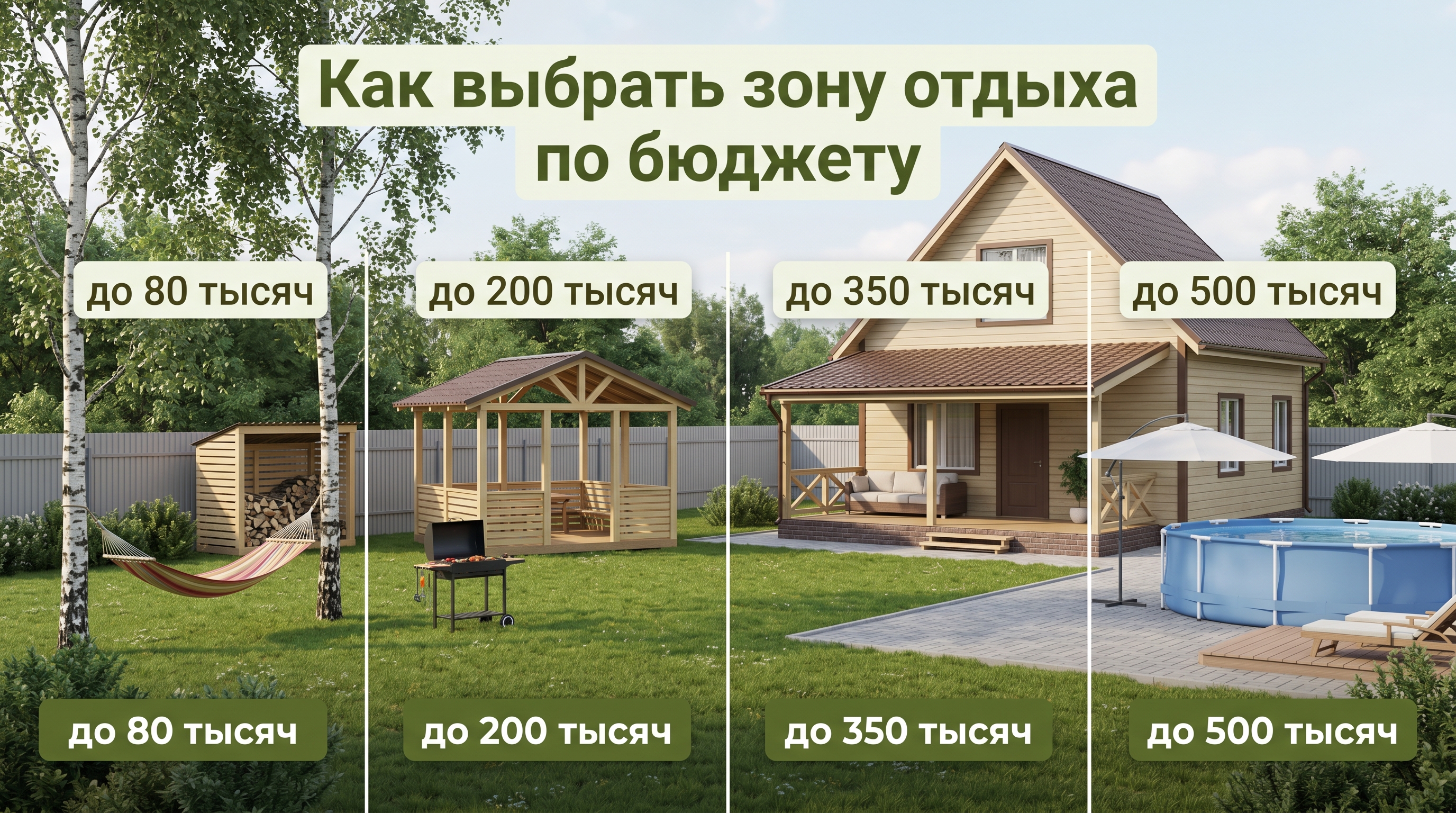 Как выбрать зону отдыха по бюджету